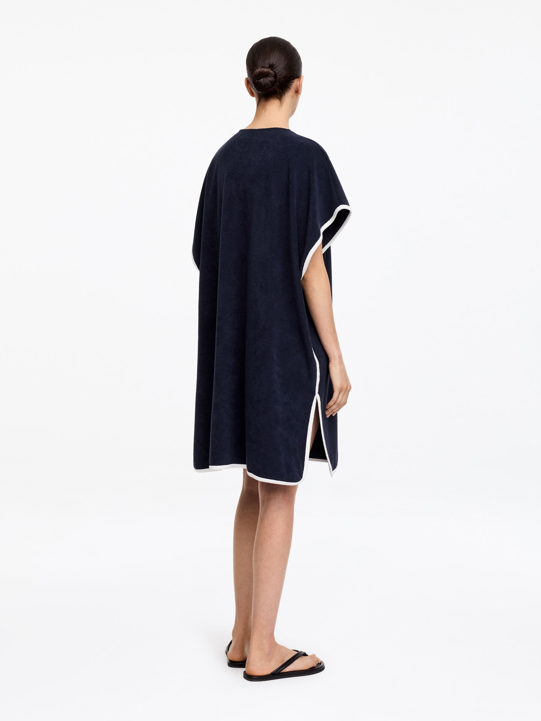 Towelling Beach Dress - Navy - Regular fit - Women - StillMedia/Lookbook - 4