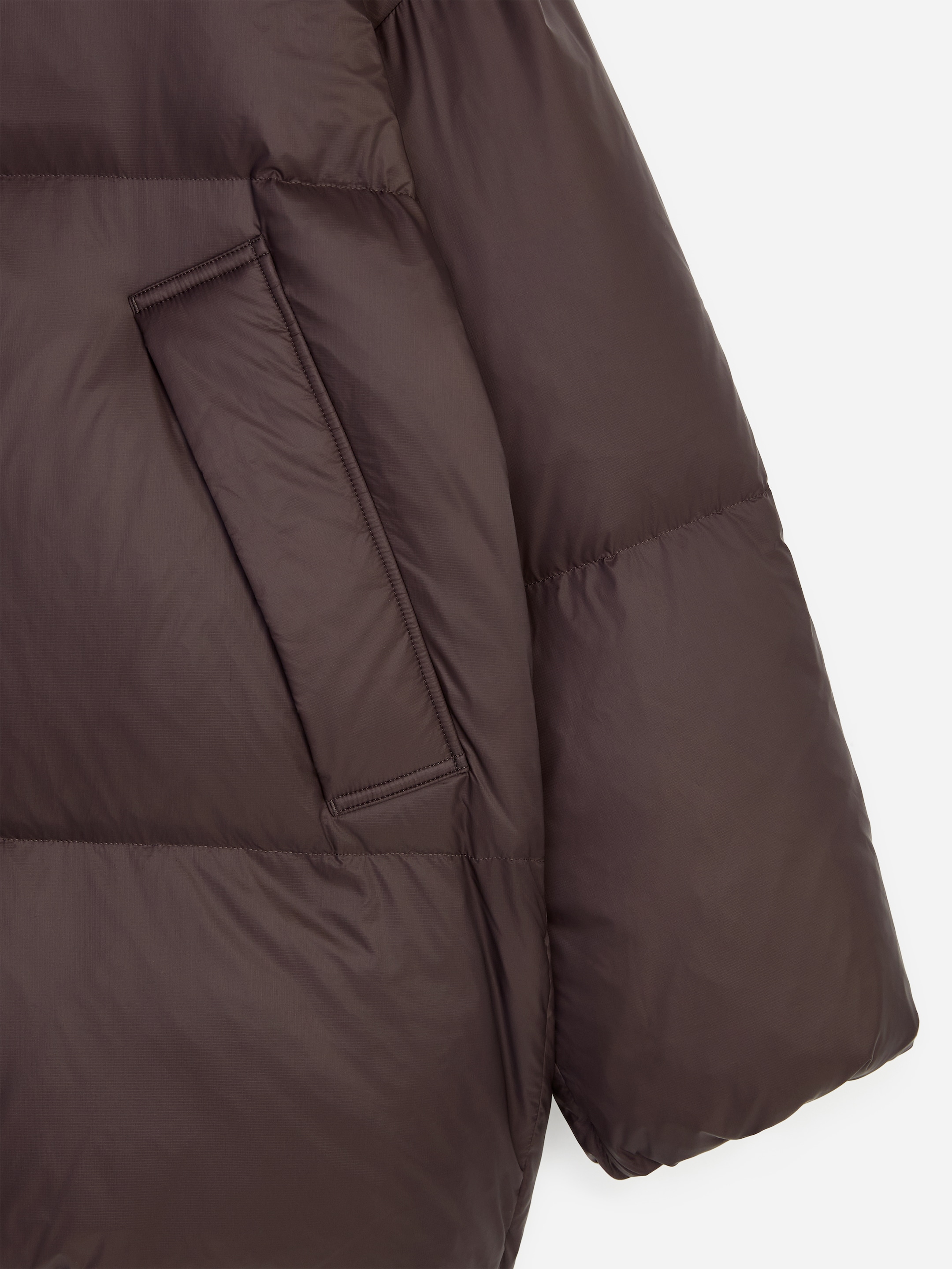 Upcycled Down Puffer Jacket - Brown - Oversized - women - StillMedia/DescriptiveDetail - 3