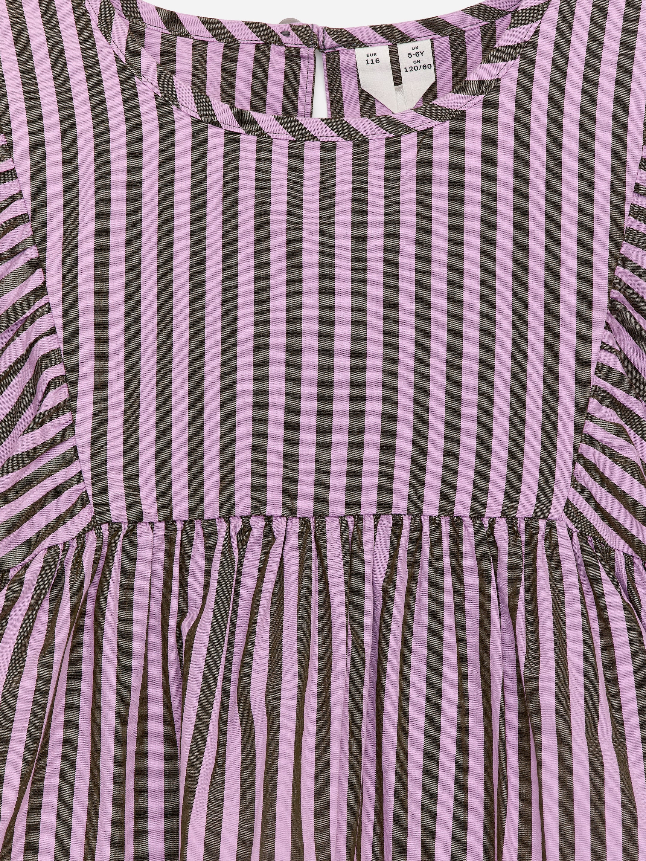 Cotton Poplin Dress - Lilac/Striped - Regular fit - Children - StillMedia/DescriptiveDetail - 1