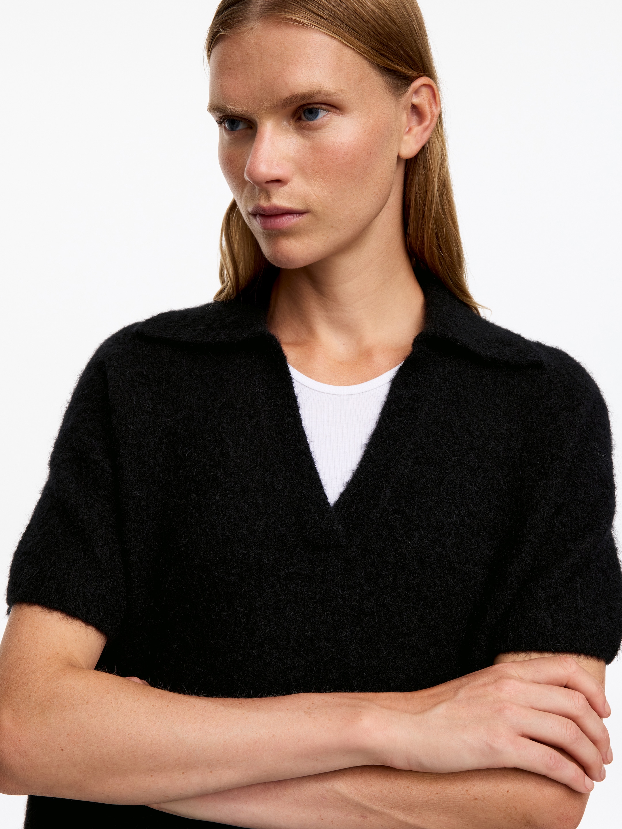 Maglione in stile polo - Nero - Loose fit - women - StillMedia/Lookbook - 3