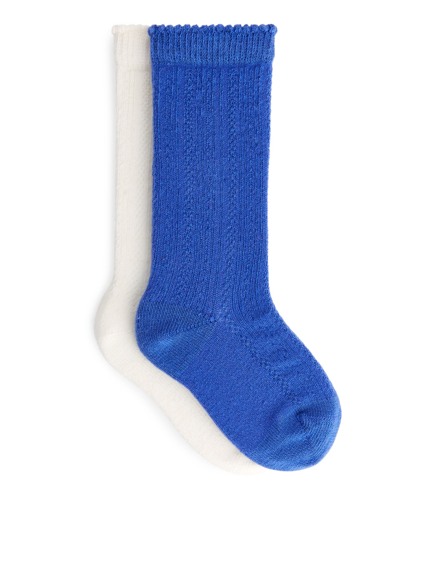Pointelle-Socken, 2 Paar - Blau/Weiß - Kinder - StillMedia/DescriptiveStillLife - 1