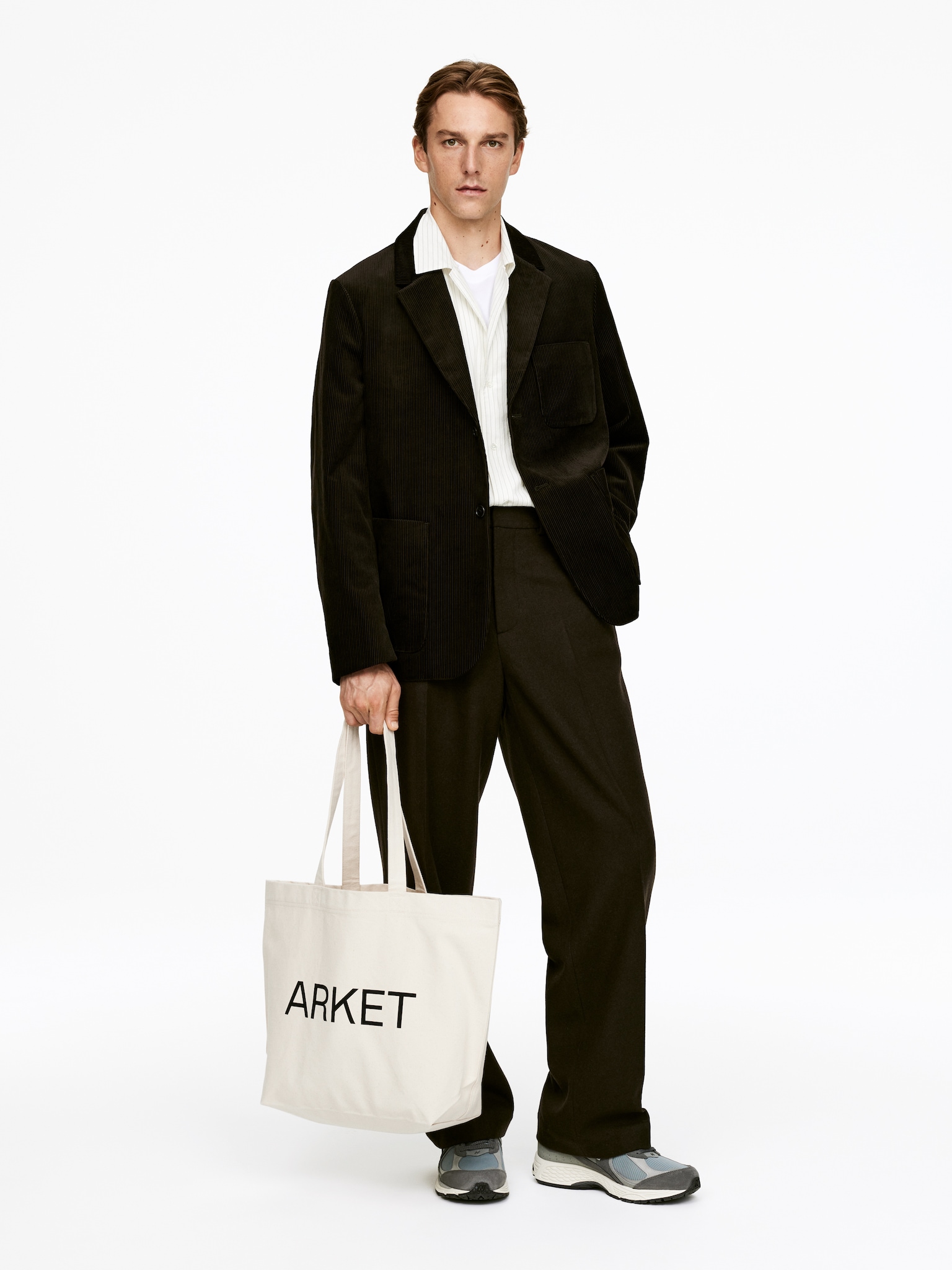 ARKET Canvas Tote - Off White/Black