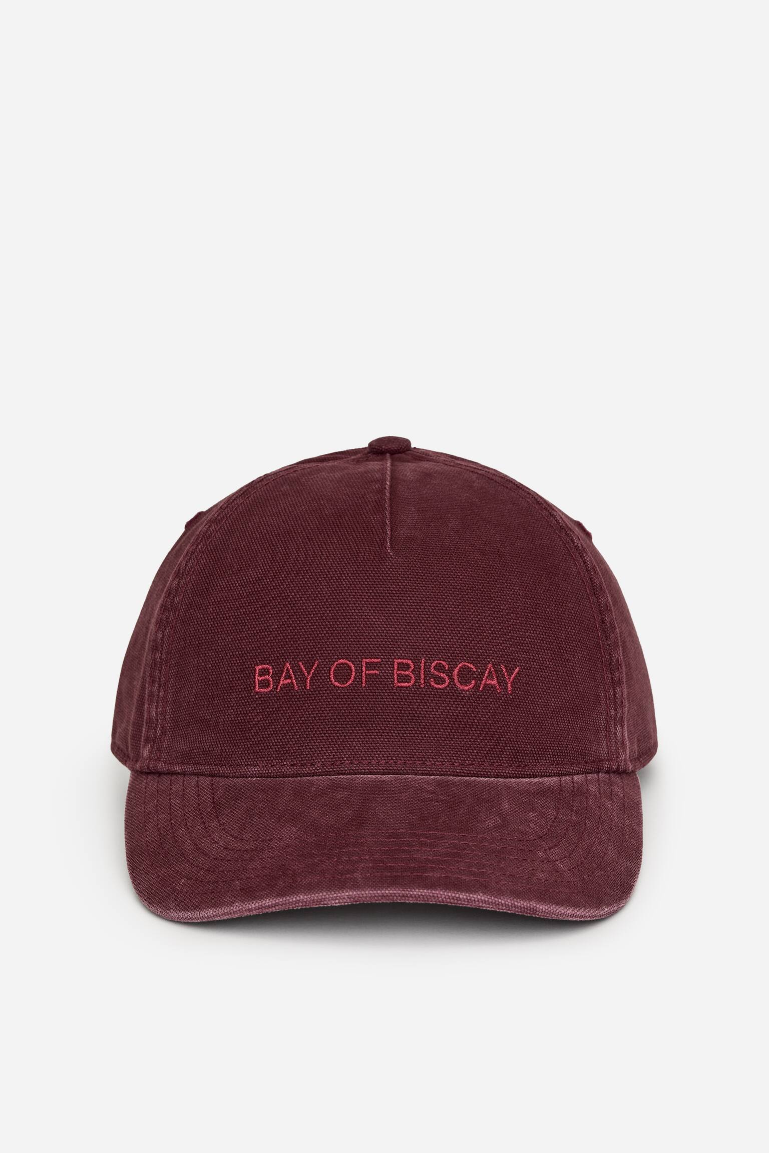 Keps i tvättad bomullscanvas - Vinröd/Saffran - 4