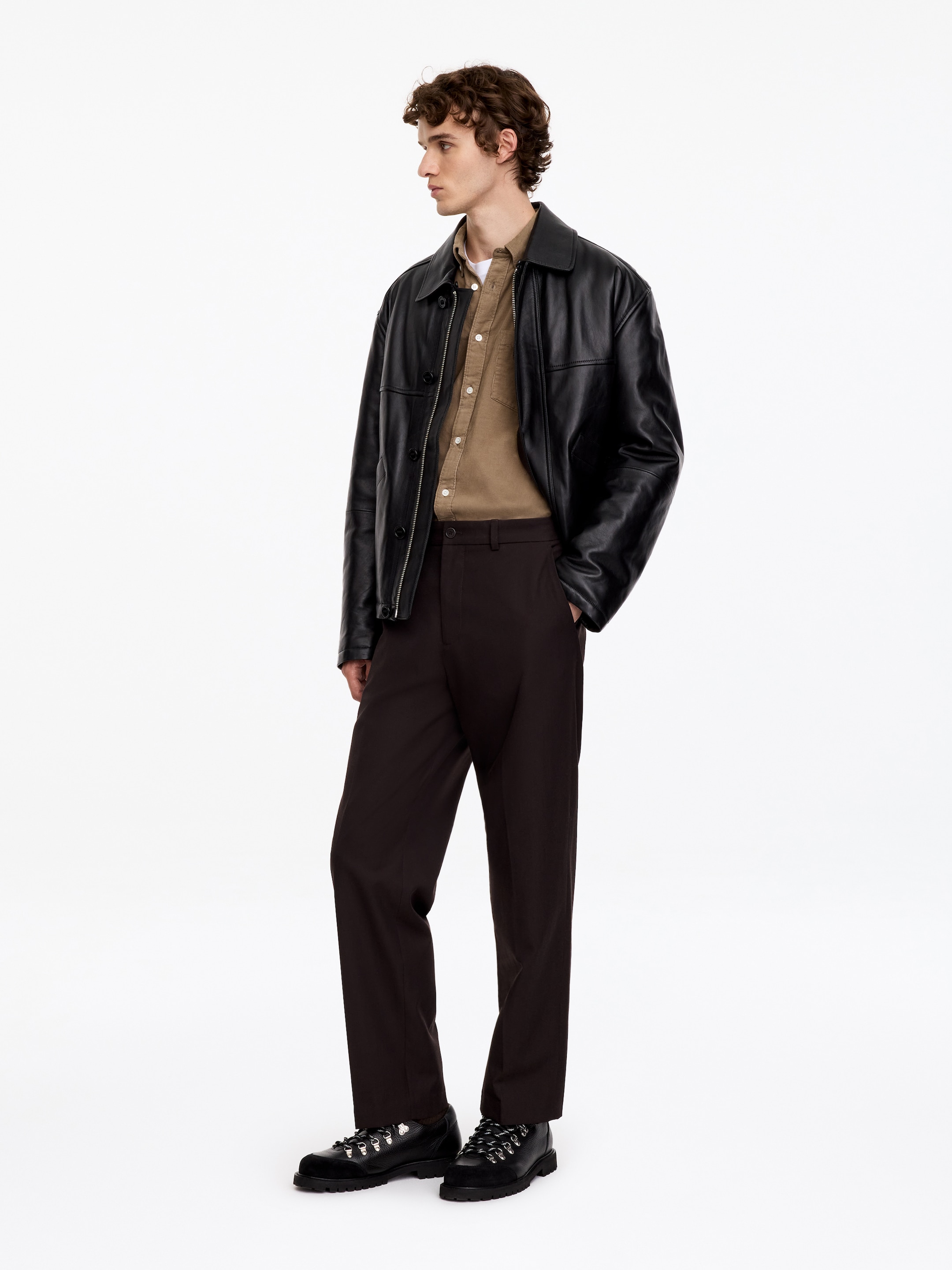 Hemd aus Baumwoll-Feincord - Taupe - Regular Fit - men - StillMedia/Lookbook - 4
