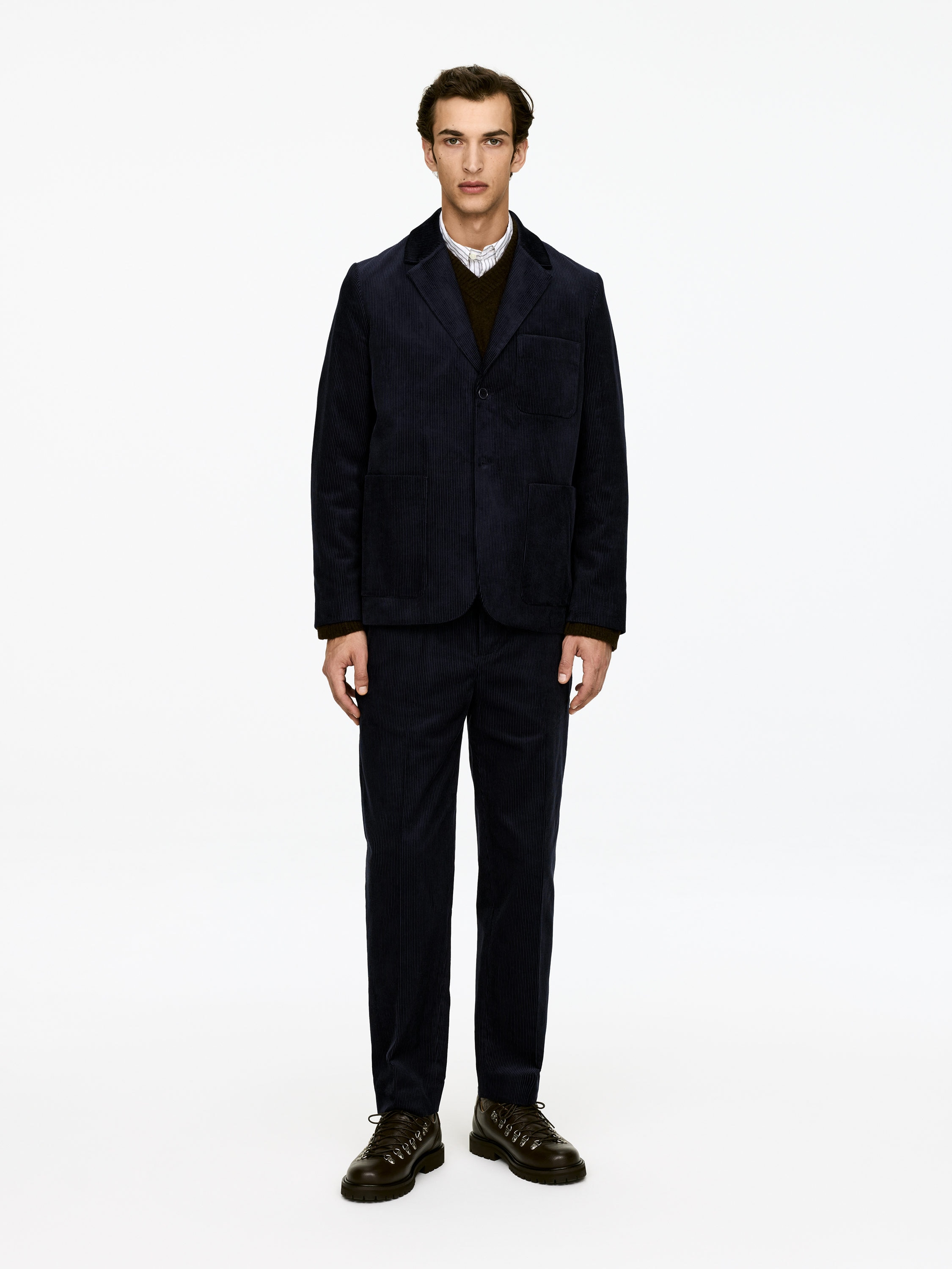 Corduroy Blazer - Dark Blue - Regular fit - Men - StillMedia/Lookbook - 11