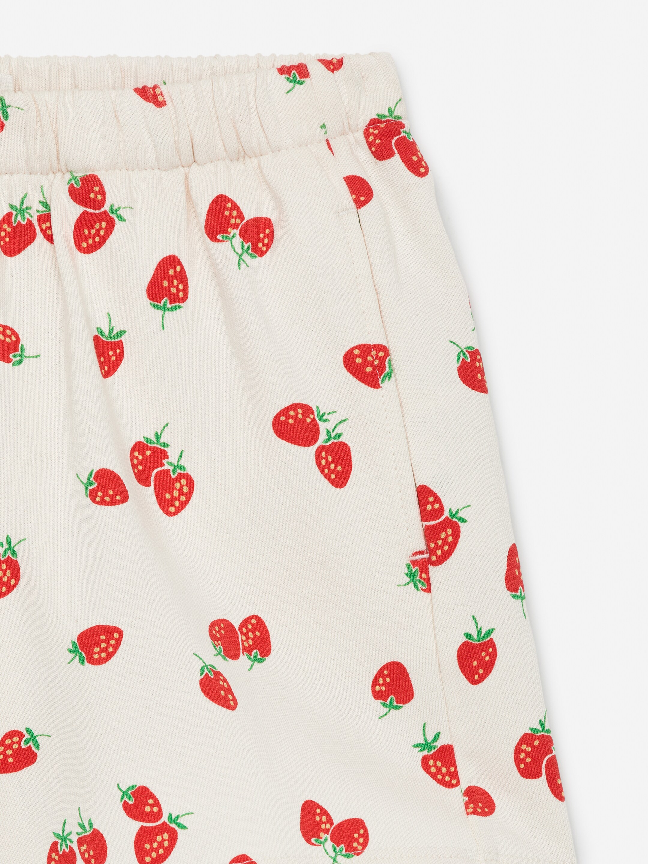 Zobrazit větší obrázek: Šortky z francouzského froté - Off White/Strawberries - DĚTI | H&M CZ 3