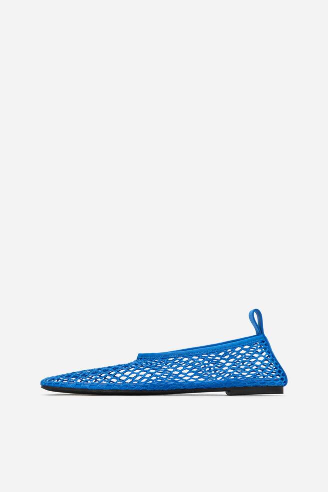 Mesh Ballet Flats - Blue/Black/White - 7