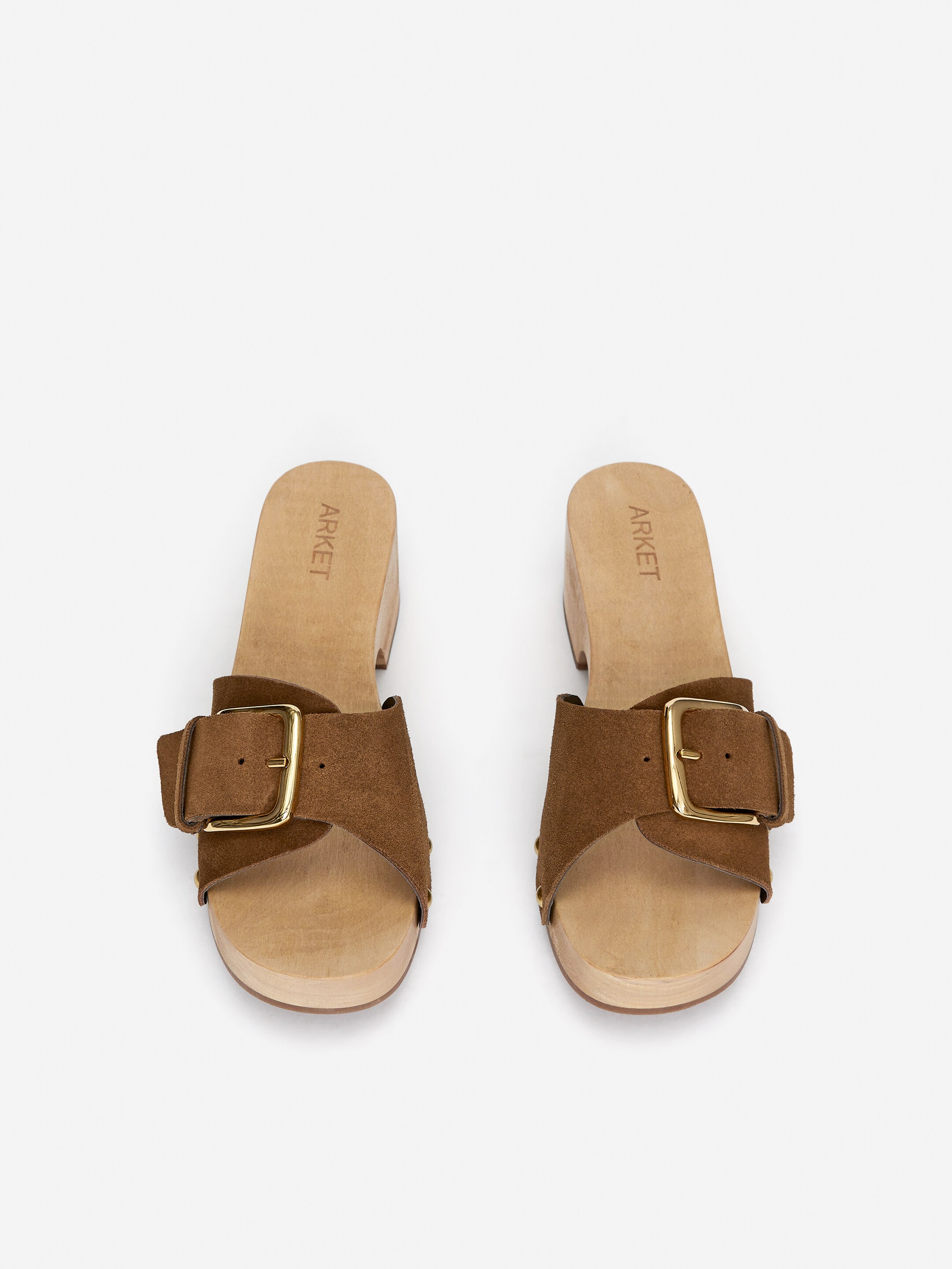 Zobraziť väčší obrázok: Semišové dreváky - Hnedá/Béžová - ŽENY | H&M SK 4