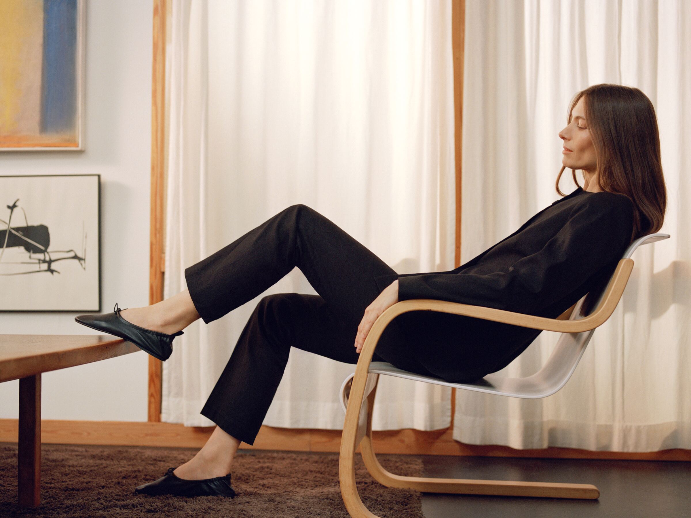 Bailarinas deportivas de cuero - Negro - Women - StillMedia/Environmental - 1