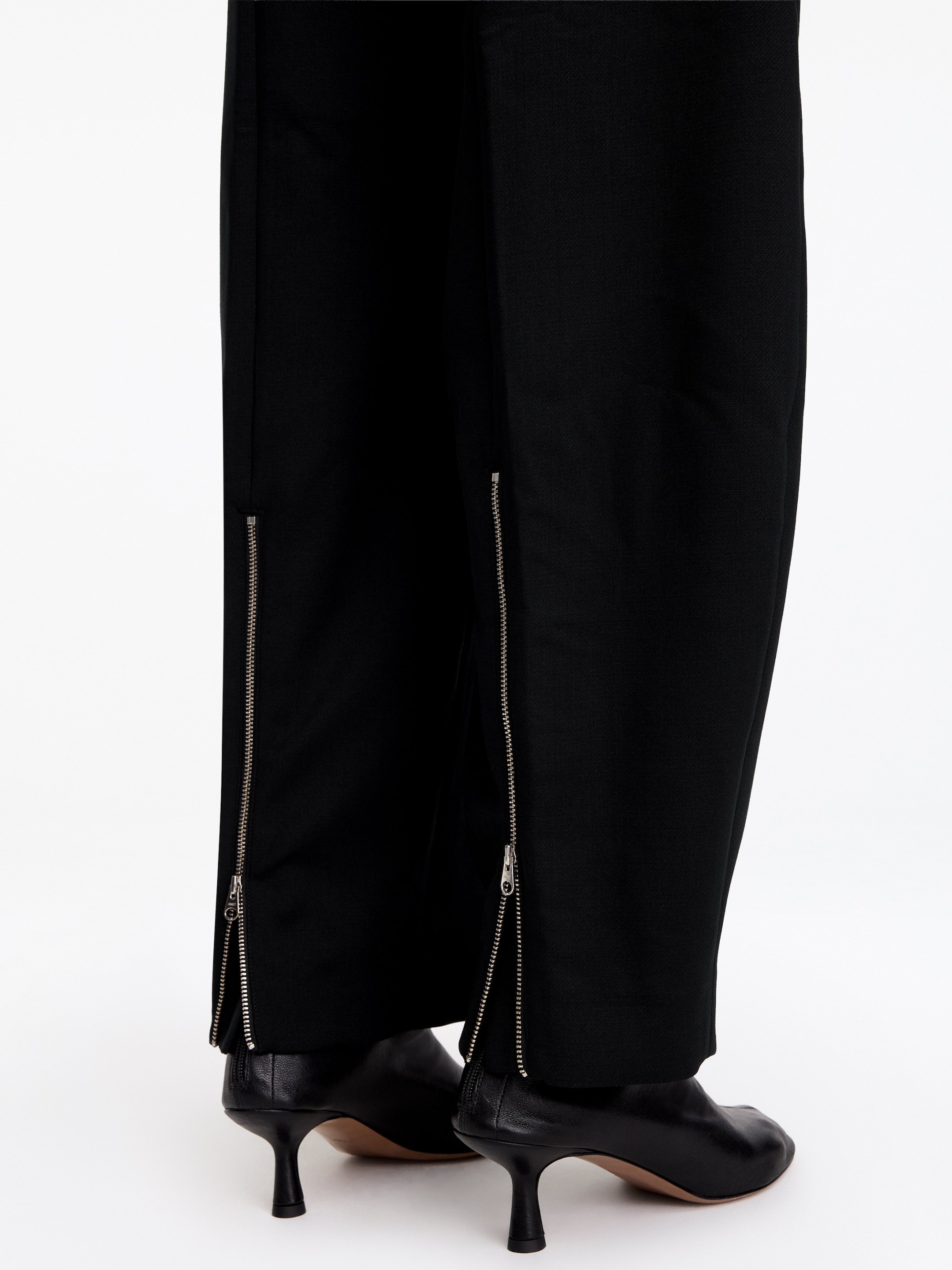 Pantalones barrel con cremallera - Negro - Corte relajado - women - StillMedia/Lookbook - 9
