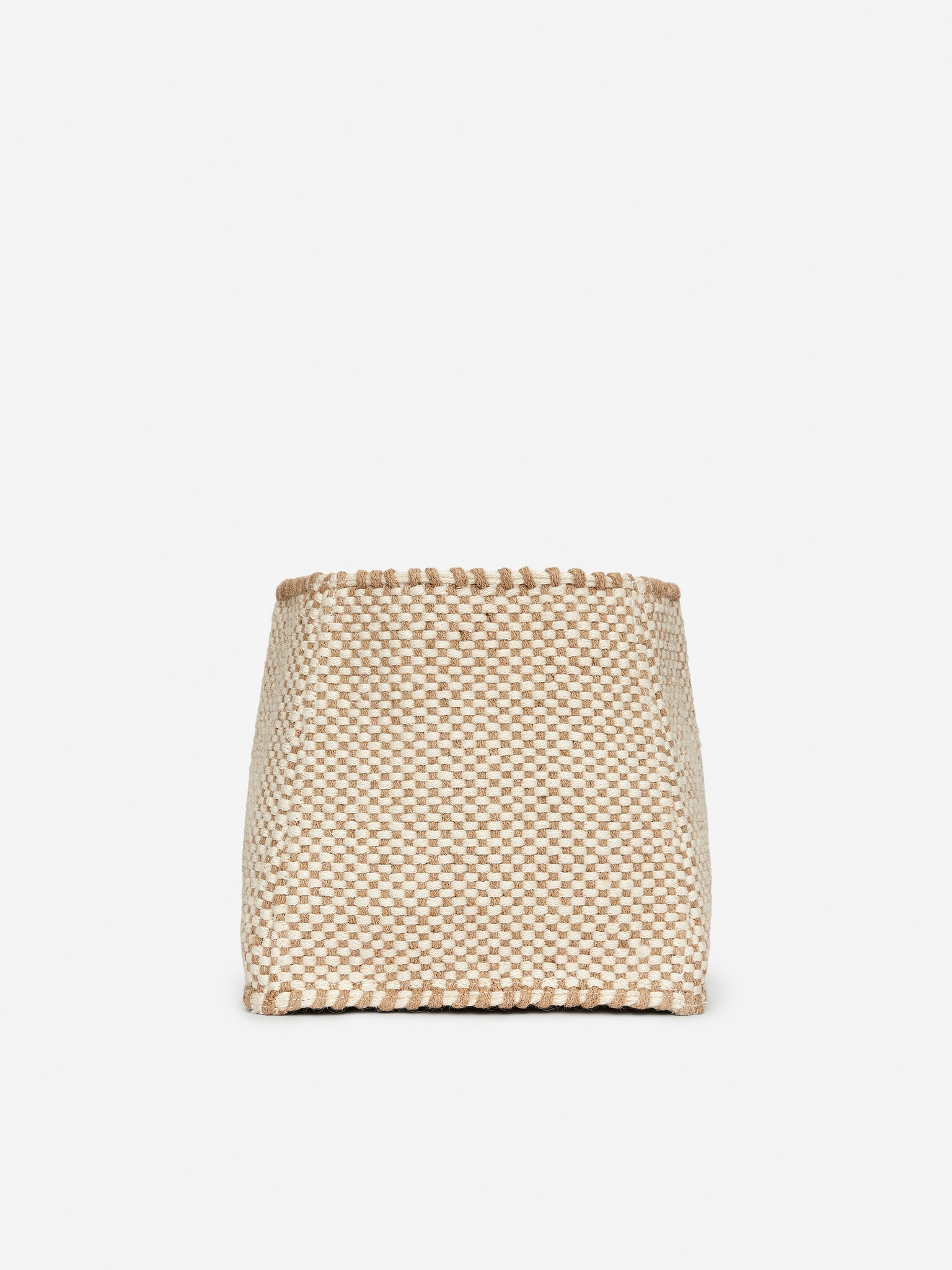 Cesta de almacenamiento de yute de 25 cm - Beige/blanco roto/Negro/blanco roto