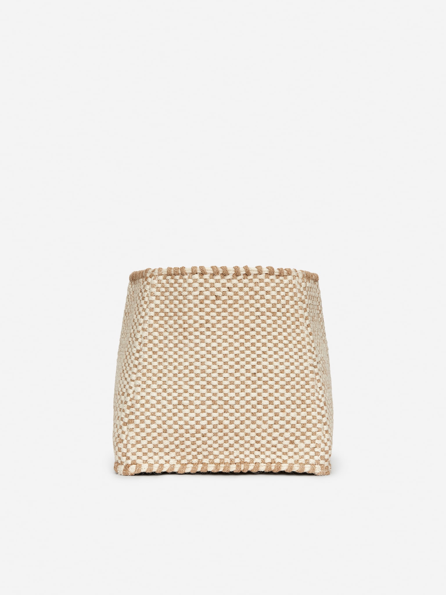 Jute Storage Basket 25 cm - Beige/Off White/Black/Off White