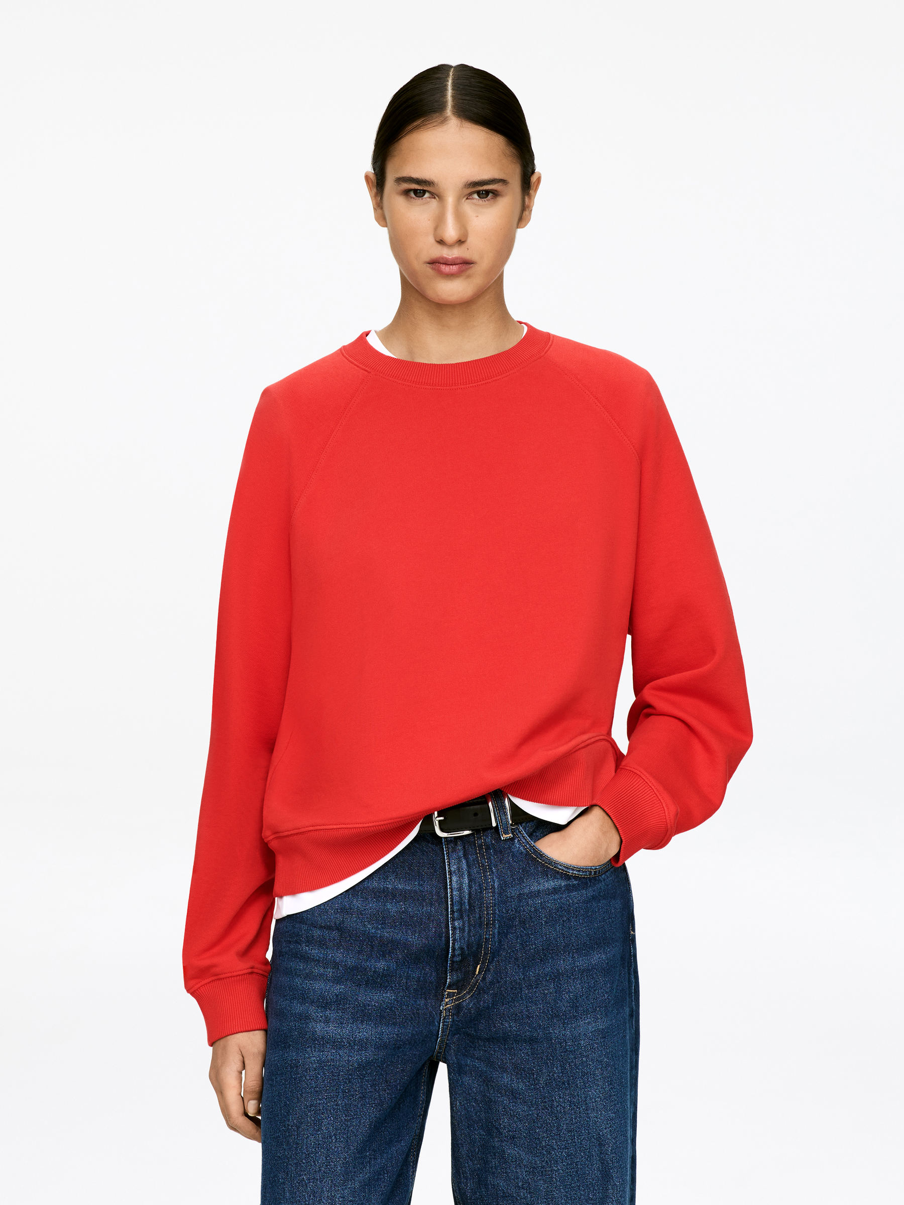 Terry Sweatshirt-#CD212A-17552