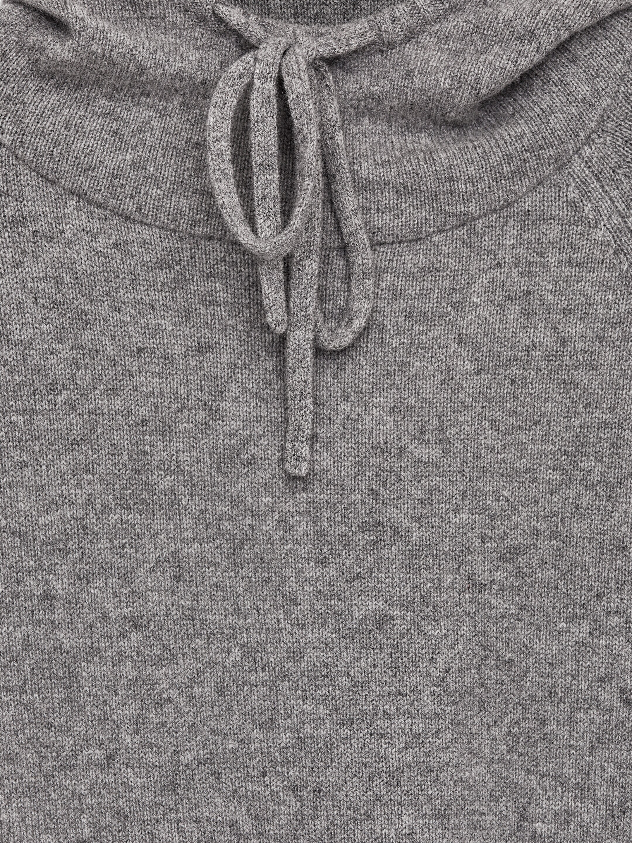 Cashmere-Wool Hooded Jumper - Grey - Loose fit - Women - StillMedia/DescriptiveDetail - 2