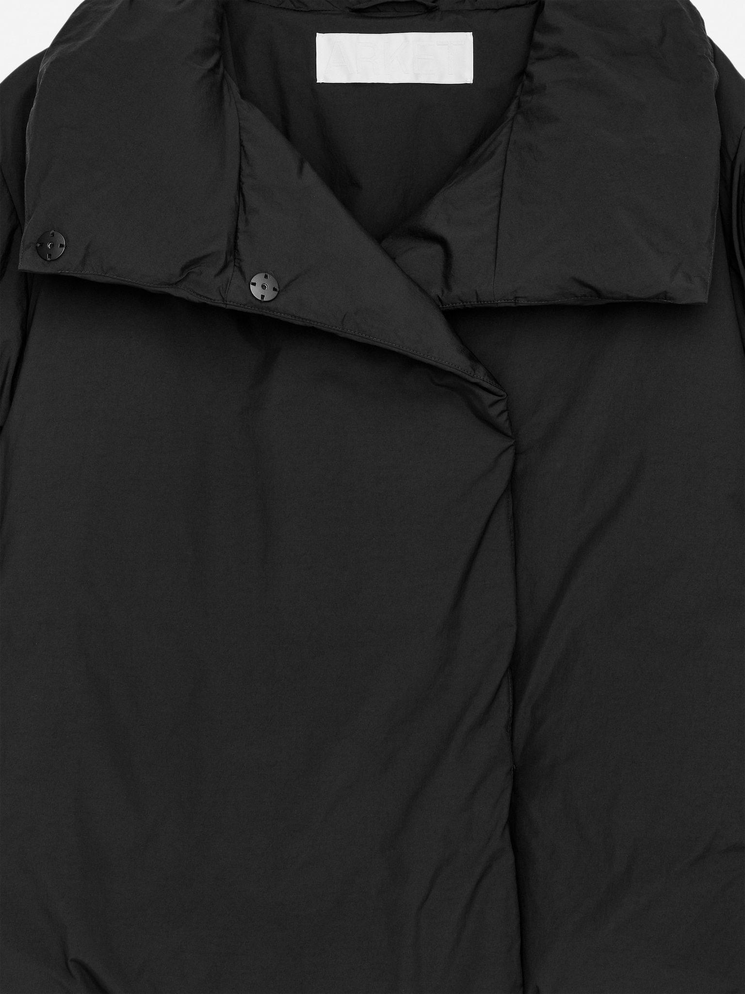 Veste à col montant Upcycled Down - Noir/Marron foncé - 4