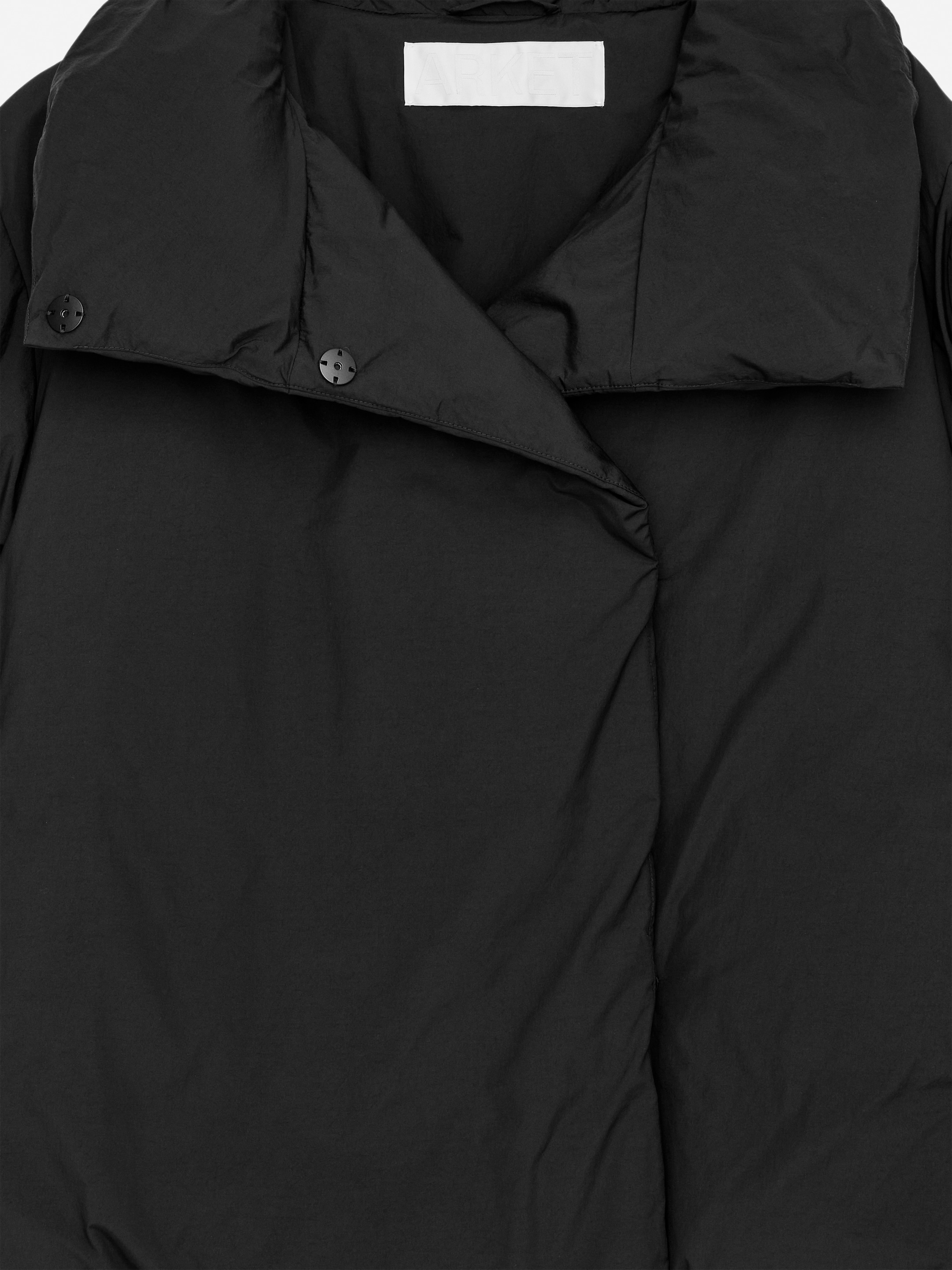 Upcycled Down High-Collar Jacket - Black - Regular fit - Women - StillMedia/DescriptiveDetail - 10