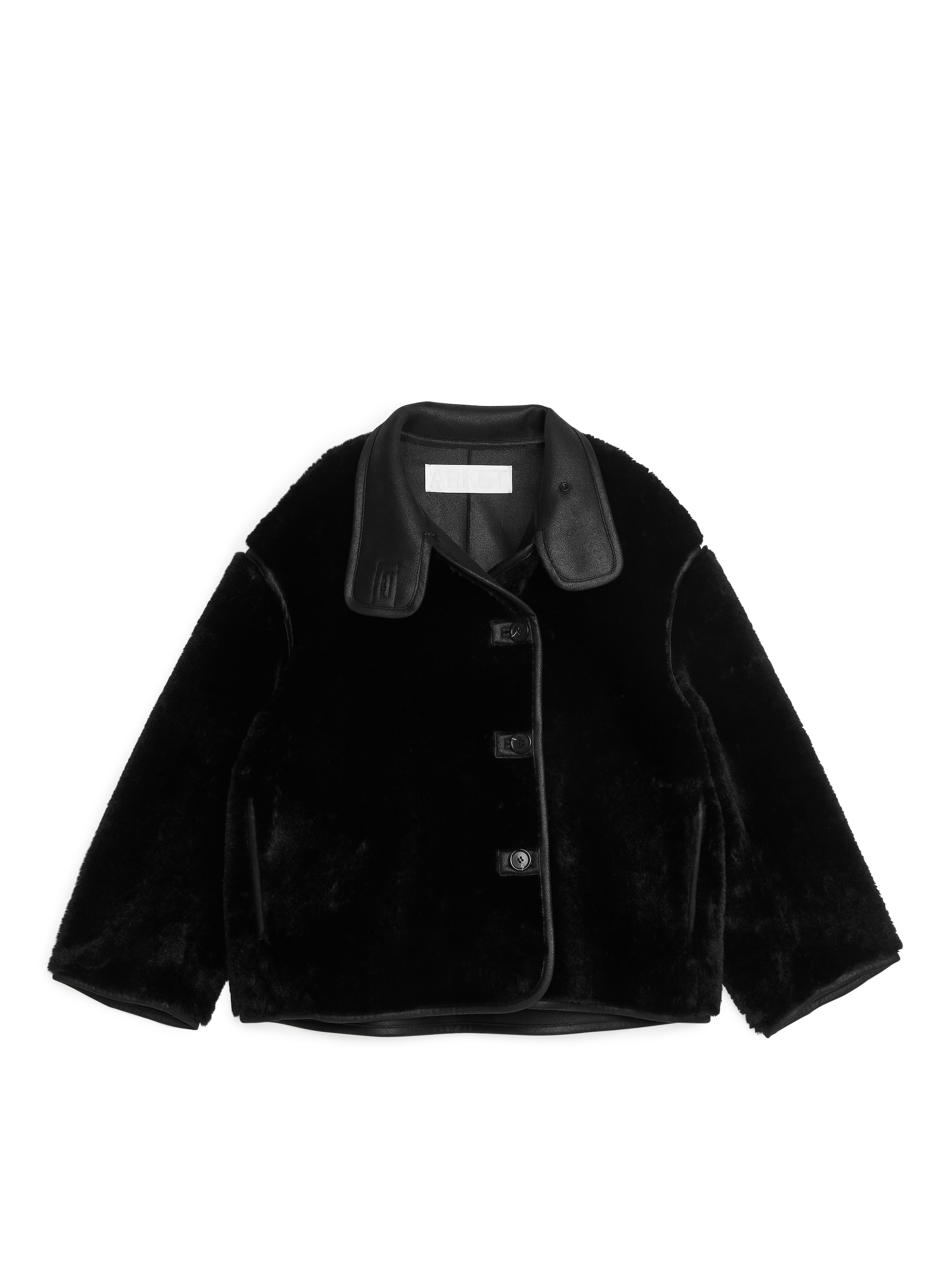Faux Fur Jacket - Black - Relaxed fit - Women - StillMedia/DescriptiveStillLife - 5