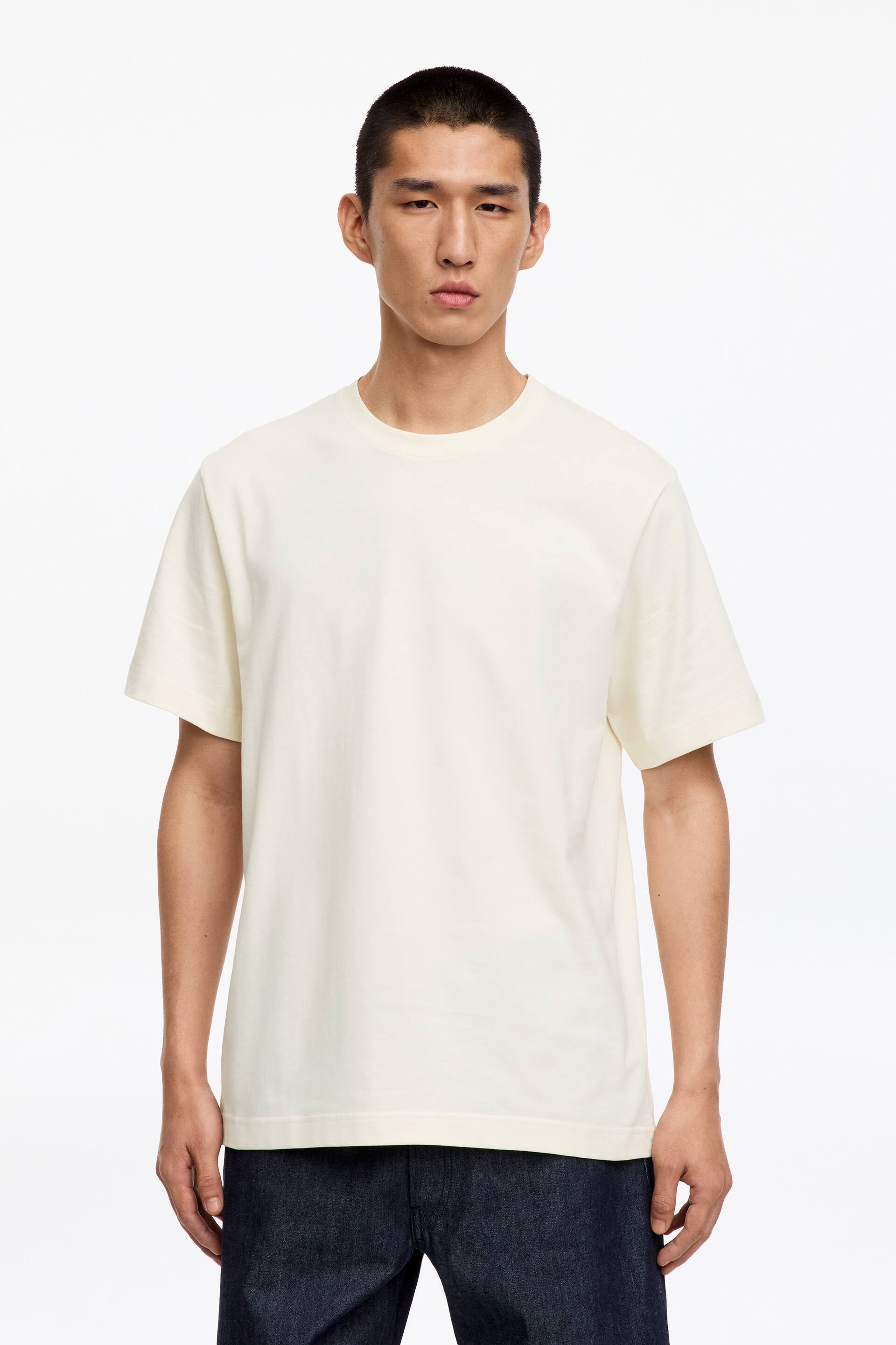 Vezi imaginea mai mare: Tricou Relaxed 220 GSM - Off White - BĂRBAŢI | H&M RO 1