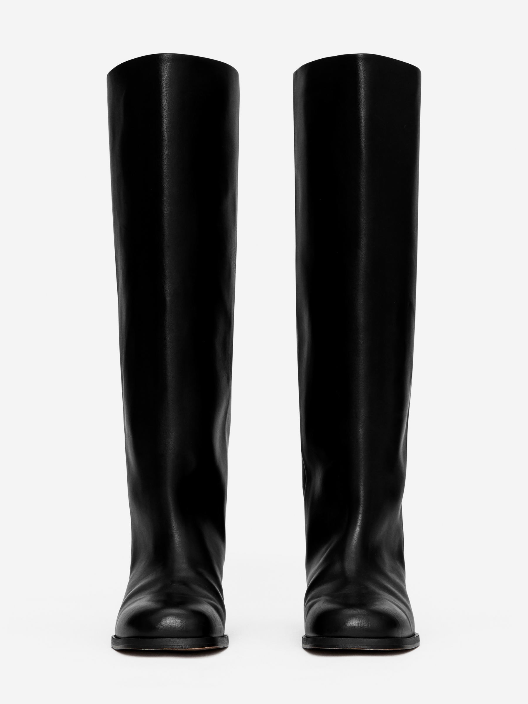 Knee-High Leather Boots - Black - women - StillMedia/DescriptiveStillLife - 7