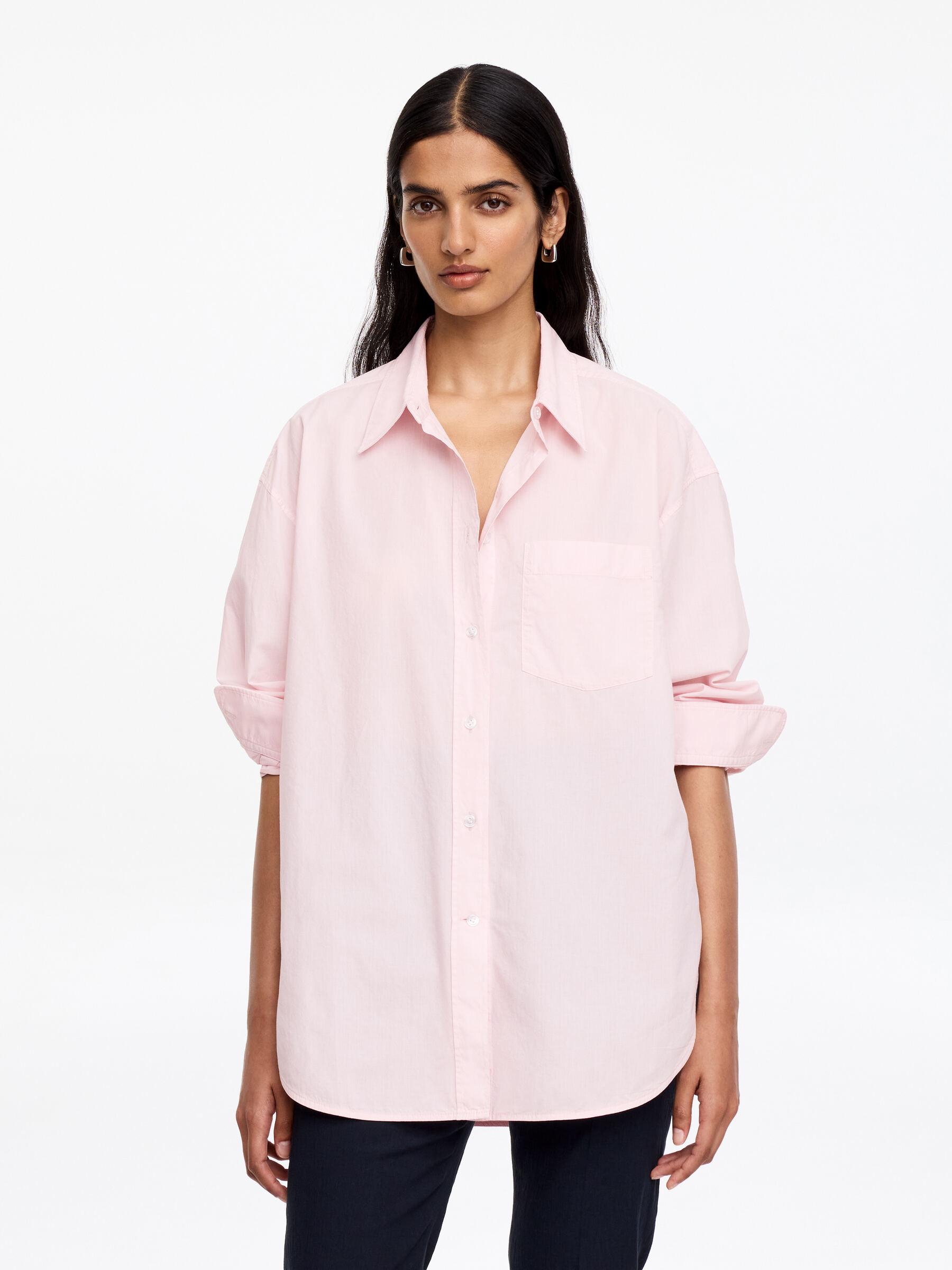 Cotton Poplin Shirt-#DAC8D5-19527