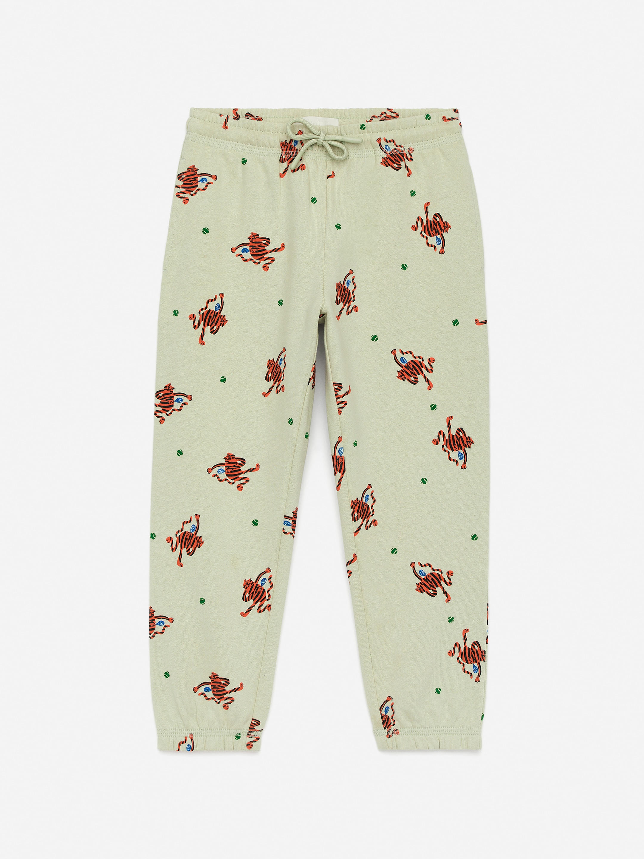 Zobrazit větší obrázek: Tepláky z francouzského froté - Světle zelená/Tennis Tiger - DĚTI | H&M CZ 1