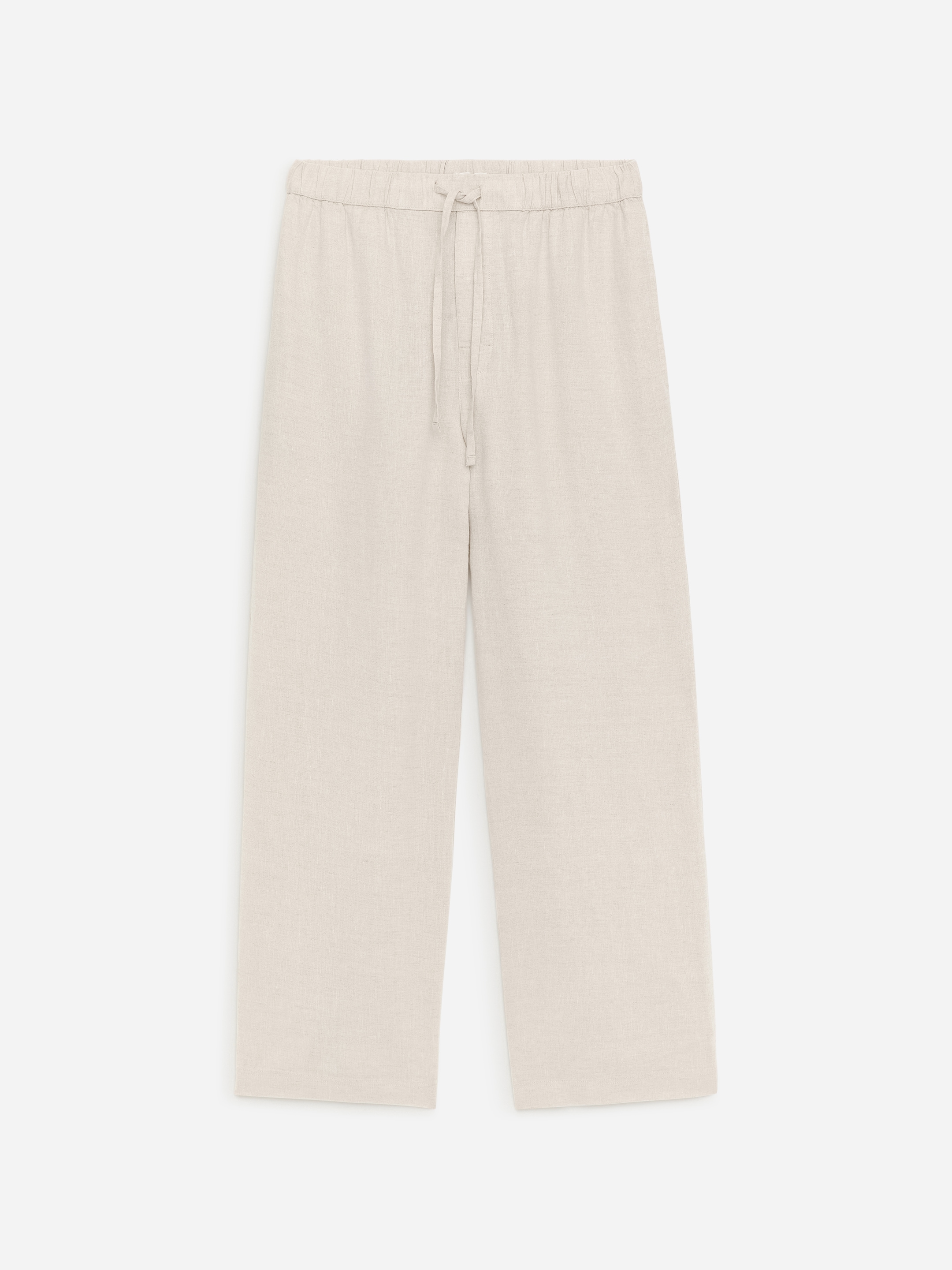 Relaxed Linen Trousers - Beige - Relaxed fit - Men - StillMedia/DescriptiveStillLife - 1