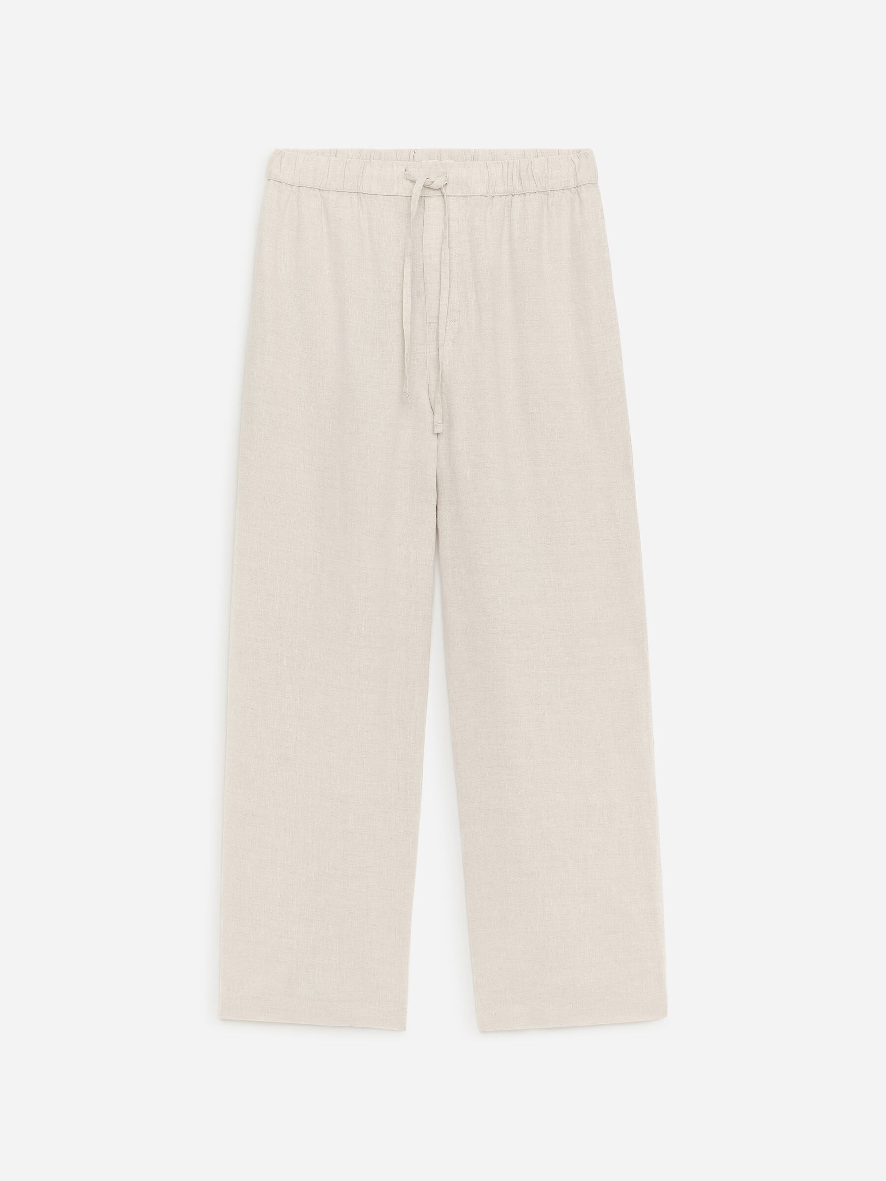 Relaxed Linen Trousers - Beige - Relaxed fit - Men - StillMedia/DescriptiveStillLife - 1