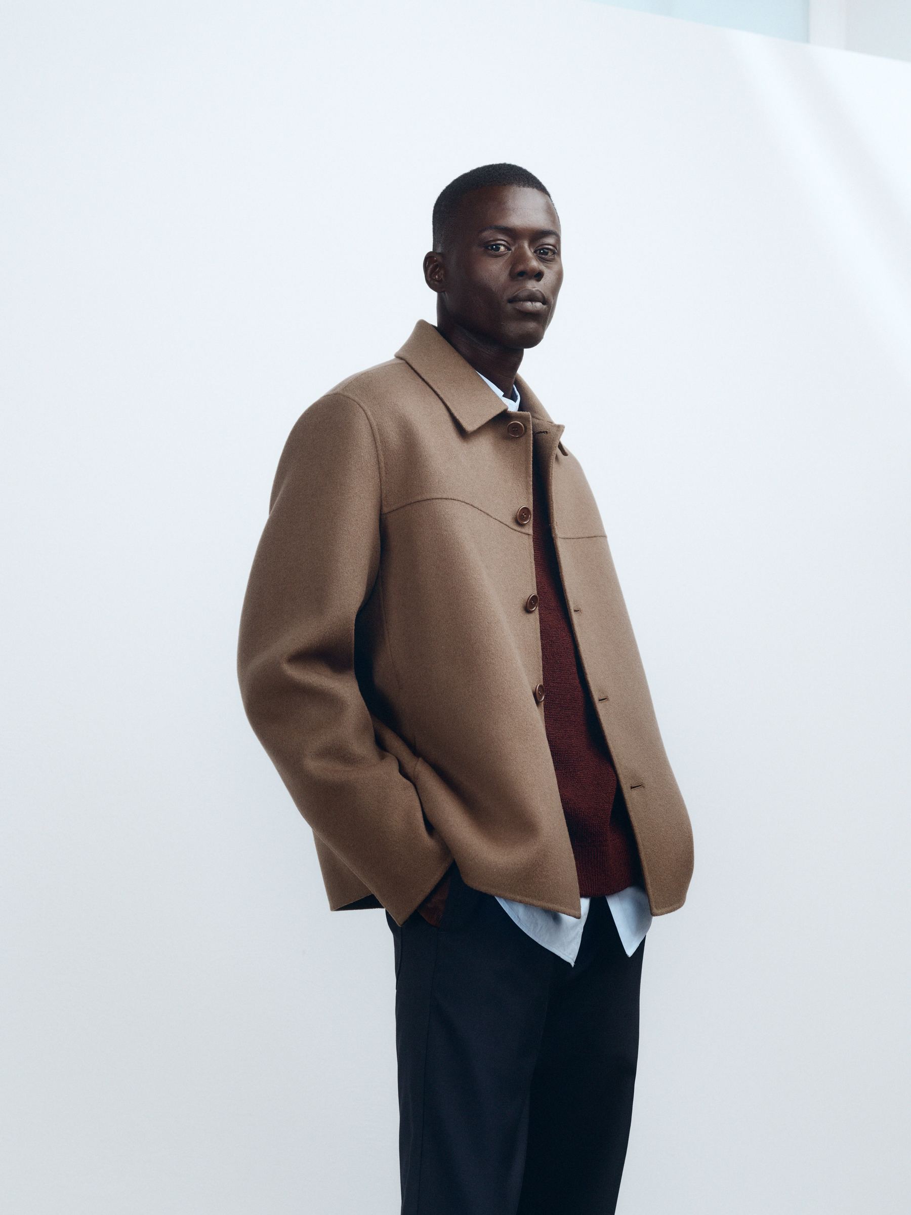 Hopsack Drawstring Trousers - Dark Blue - Relaxed fit - Men - StillMedia/Environmental - 1