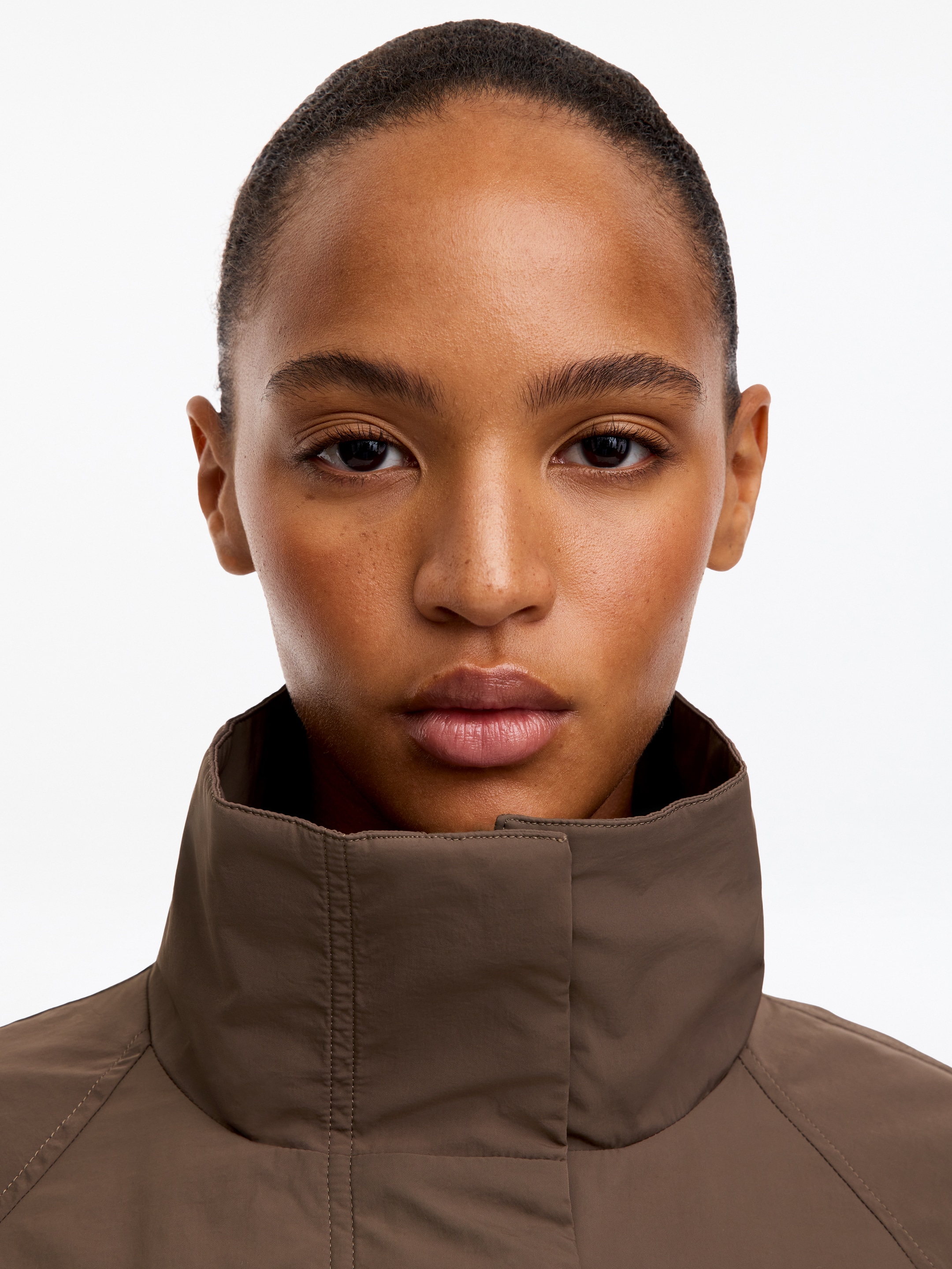 Padded Windbreaker Jacket - Taupe - Regular fit - women - StillMedia/Lookbook - 4