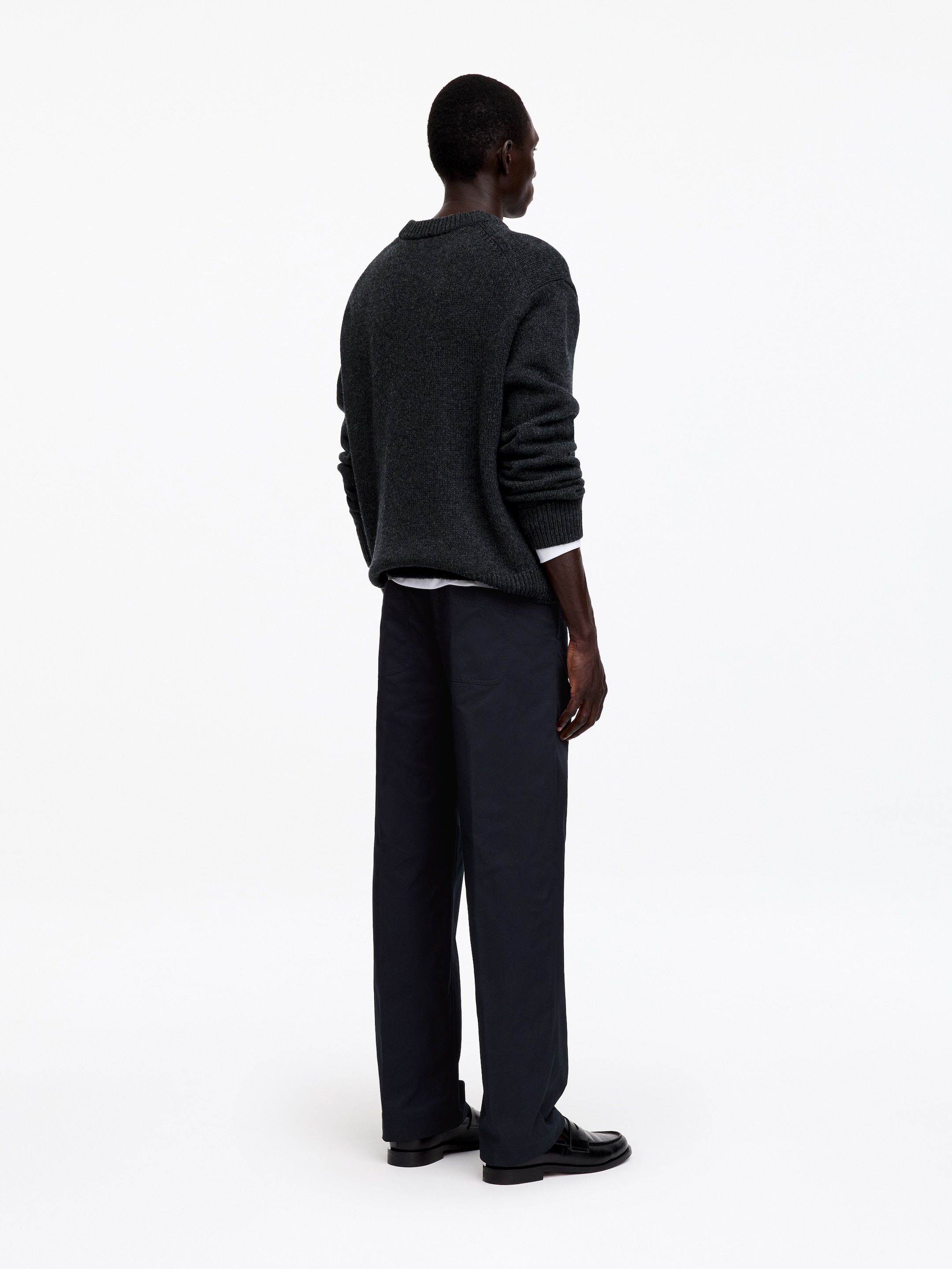 Relaxed Cotton Twill Trousers - Dark Blue - Relaxed fit - men - StillMedia/Lookbook - 3