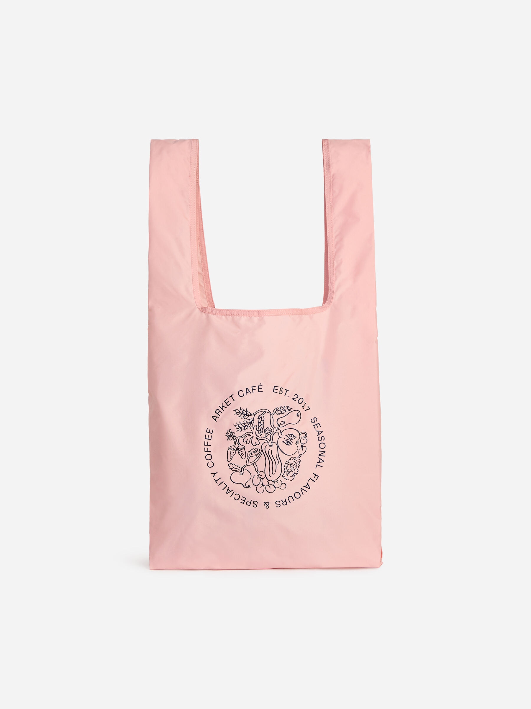 ARKET CAFÉ Packable Tote - Pink/Dark Blue - Café - StillMedia/DescriptiveStillLife - 2