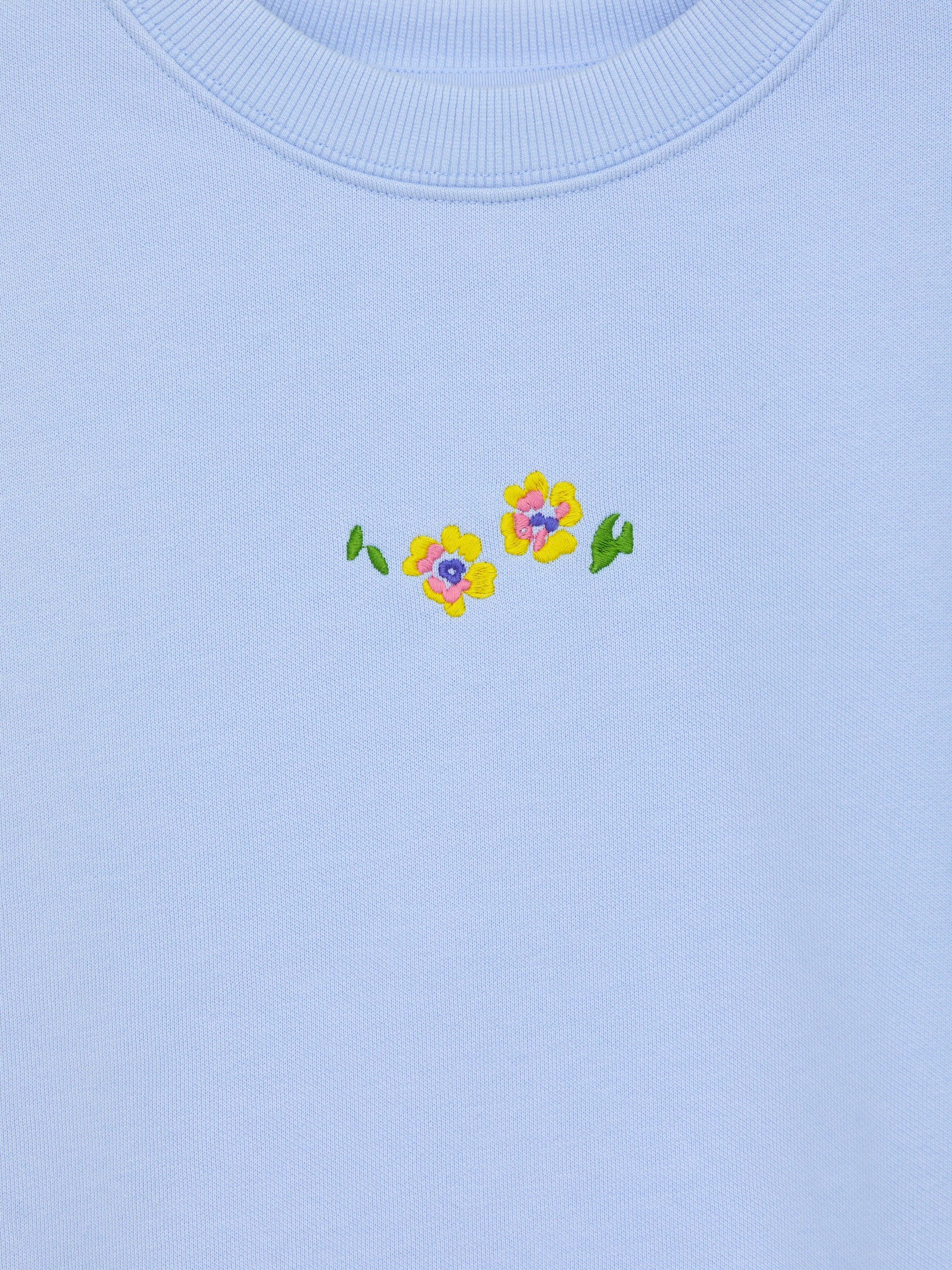 Embroidered Sweatshirt - Light Blue - Relaxed fit - Children - StillMedia/DescriptiveDetail - 1