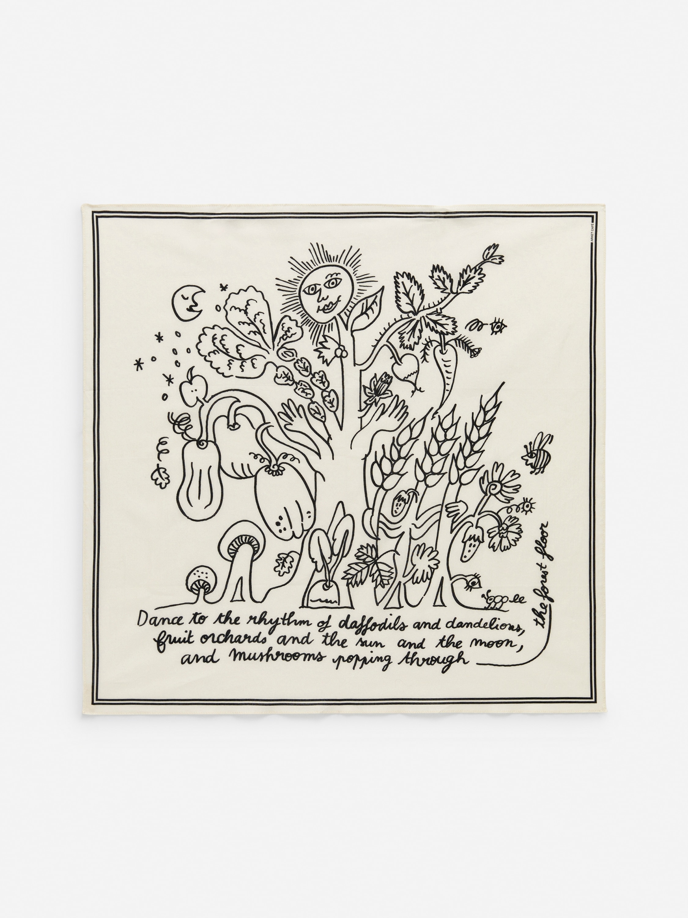 ARKET CAFÉ bandana - Off White/Černá