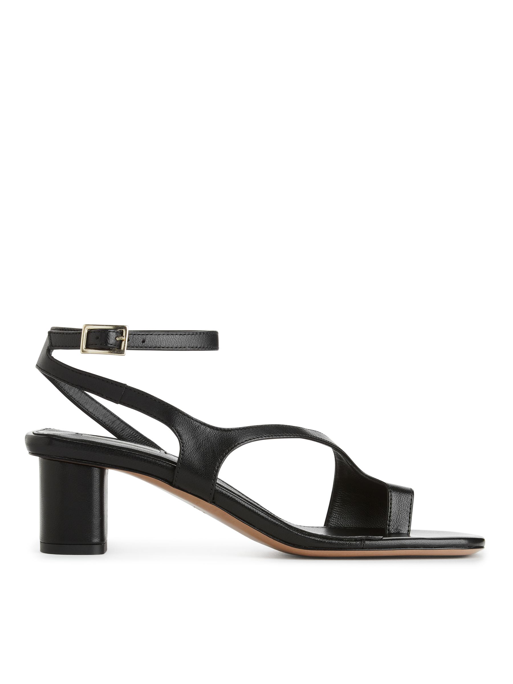 Heeled Leather Sandals-#272628-2613