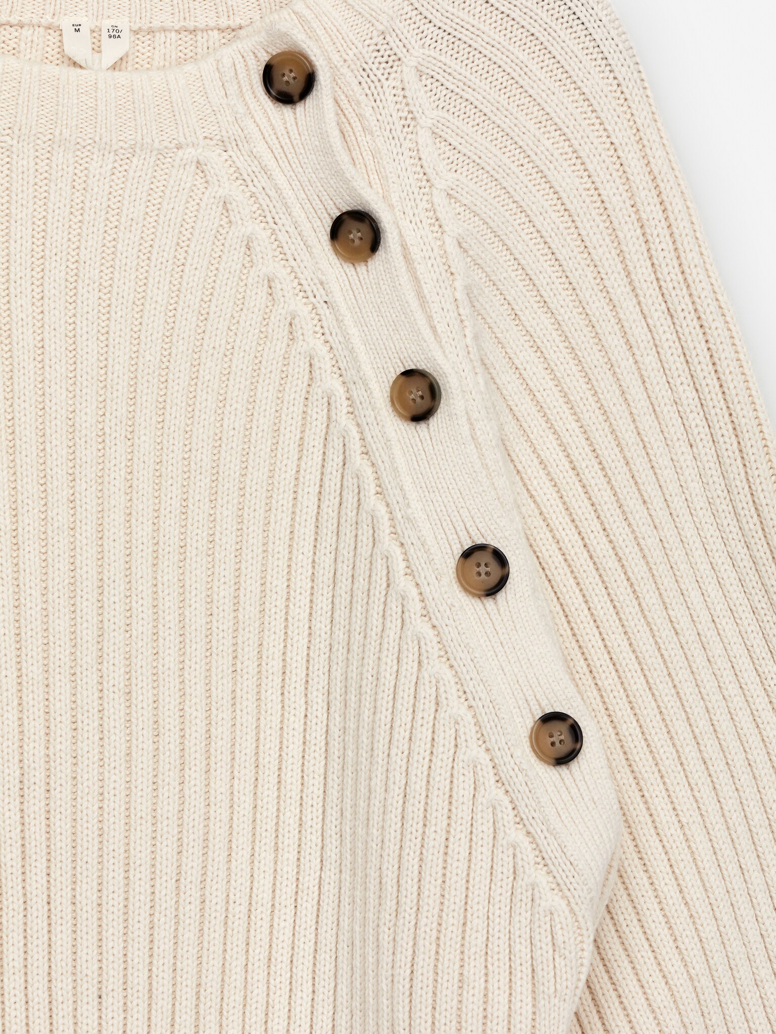 Pull en coton et laine - Blanc cassé - 2