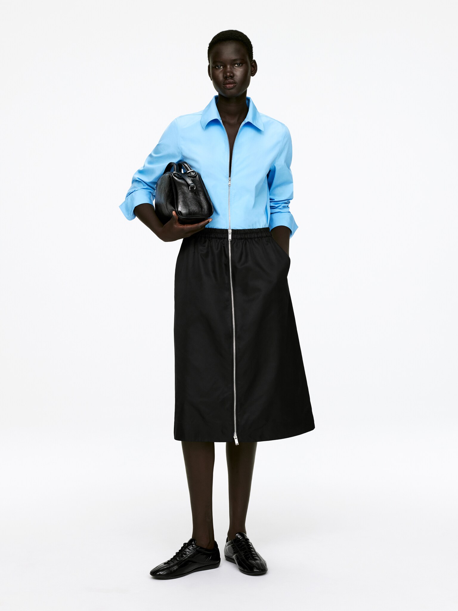 Nylon rok - Zwart/Roze