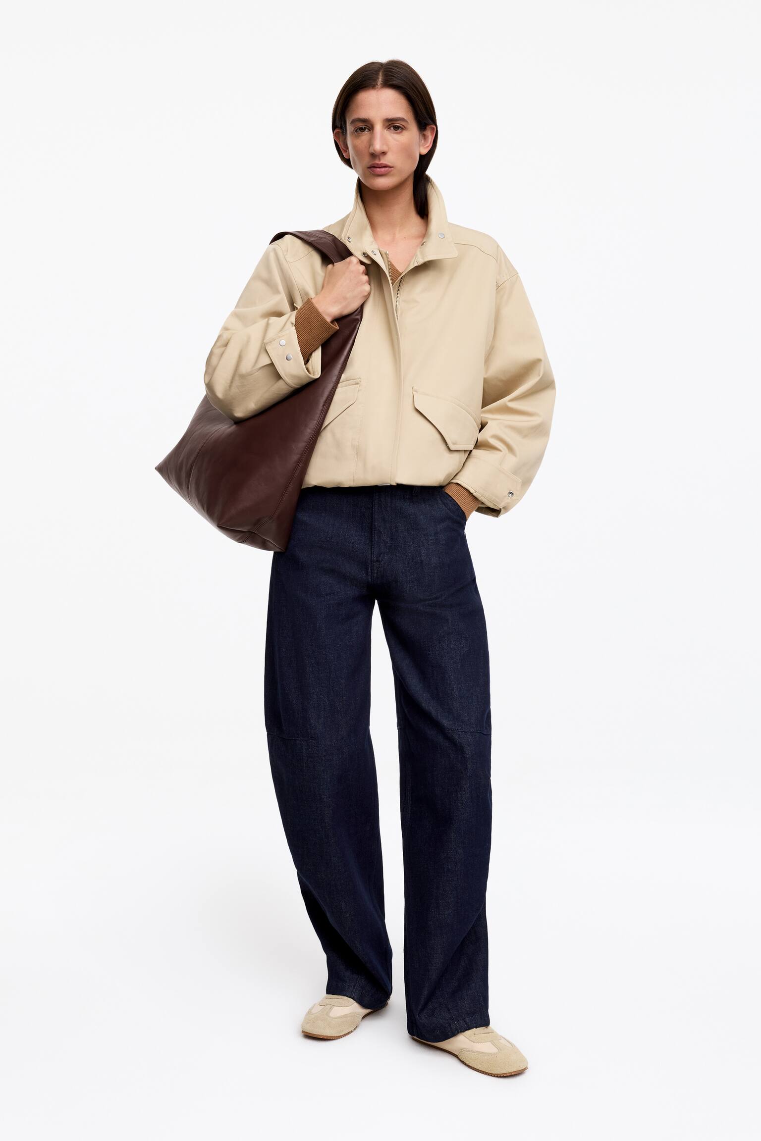 Soepele leren tas - Bruin - 4