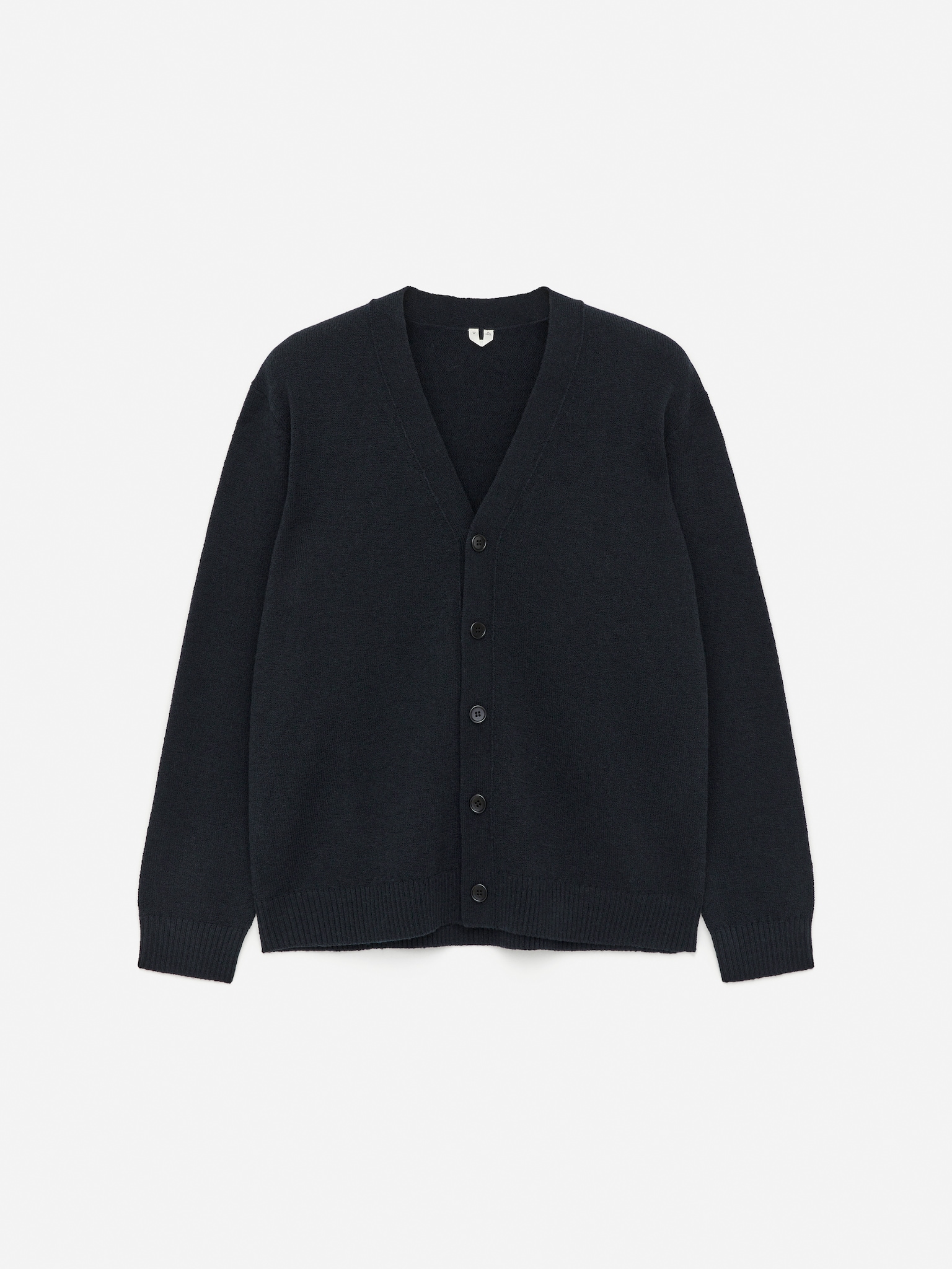 Vest van wol en katoen - Dark Blue/Camel
