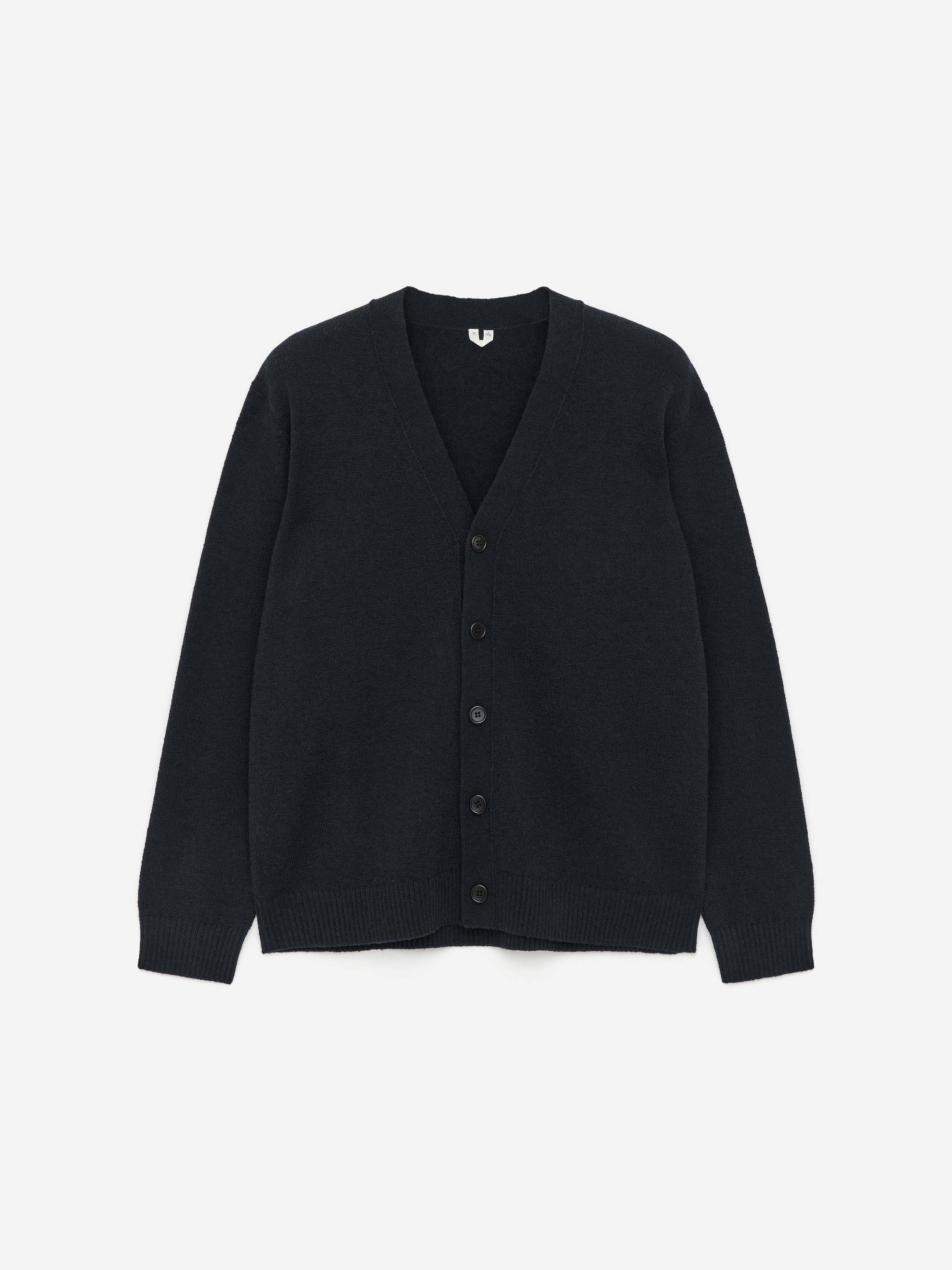 Se større billede: Cardigan af uld og bomuld - Mørkeblå - HERRE | H&M DK 1