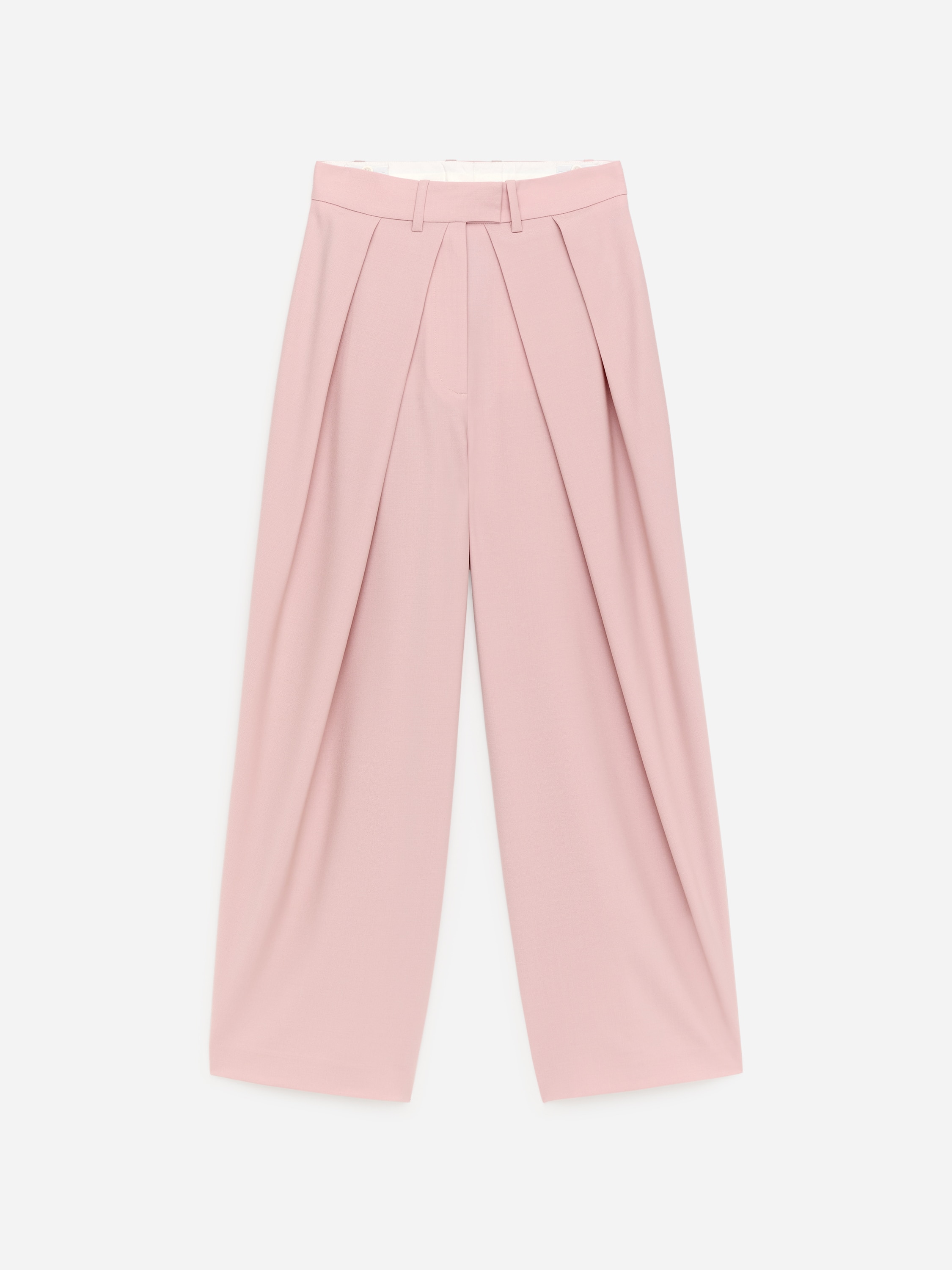 Draped Pleated Trousers - Salmon