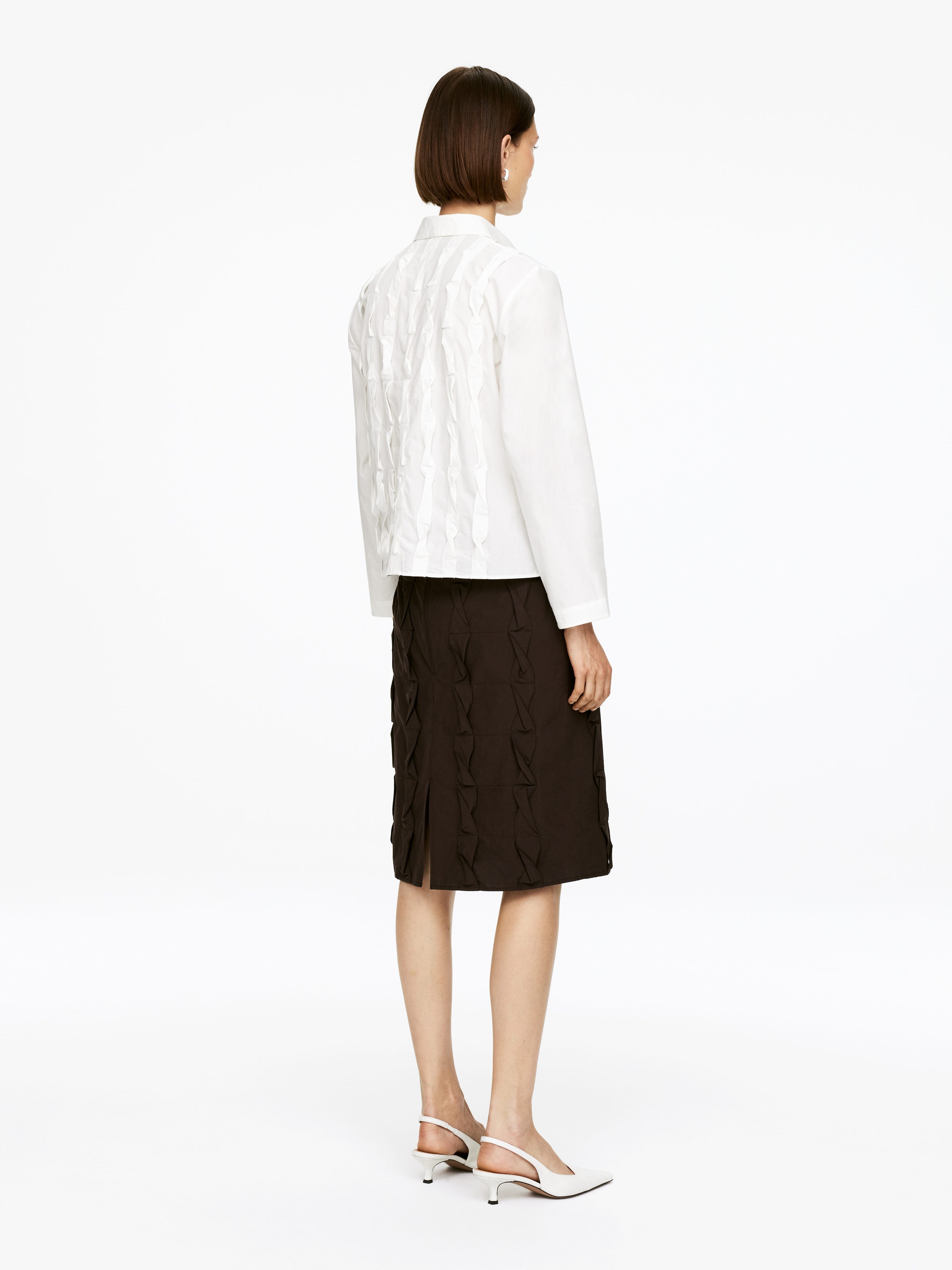 Frill Blouse - Dusty White - Regular fit - Women - StillMedia/Lookbook - 3