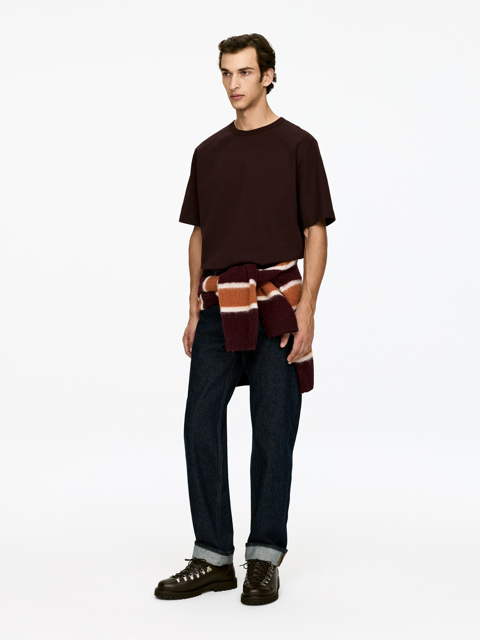 T-shirt oversize 270 GSM - Bordeaux/Vert foncé/Avoine/Noir/Blanc/Taupe foncé/Bleu foncé - 5