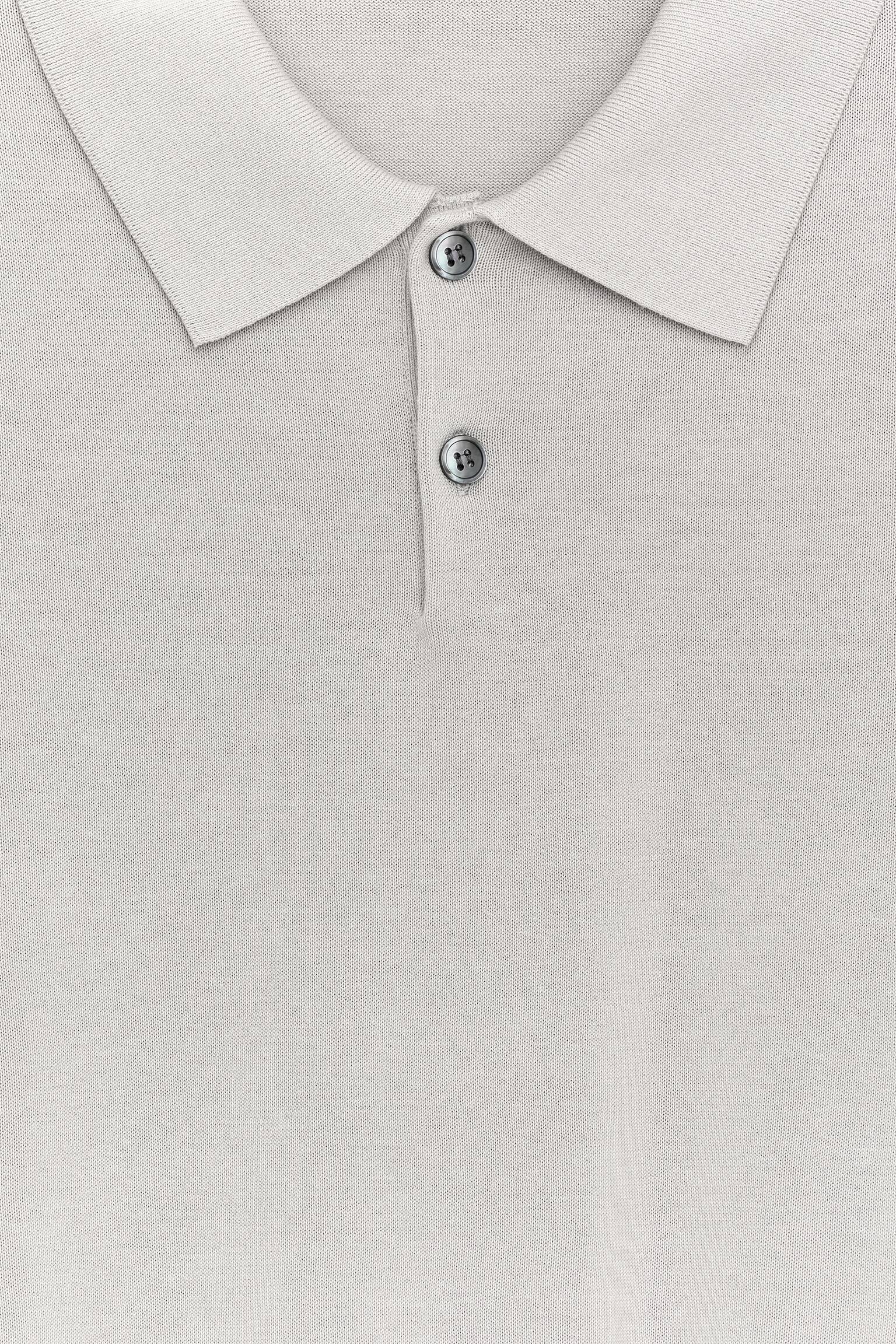 Polo en coton - Taupe clair/Marron foncé - 5