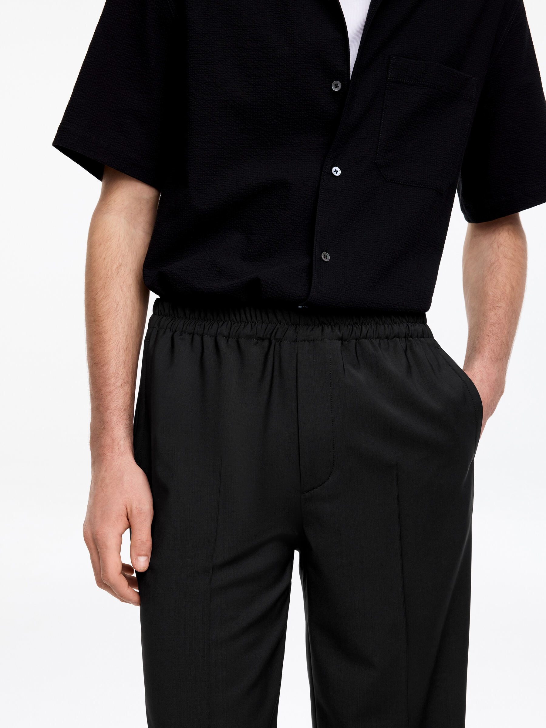 Weite Pull-on-Hose - Schwarz - Loose Fit - Men - StillMedia/Lookbook - 2