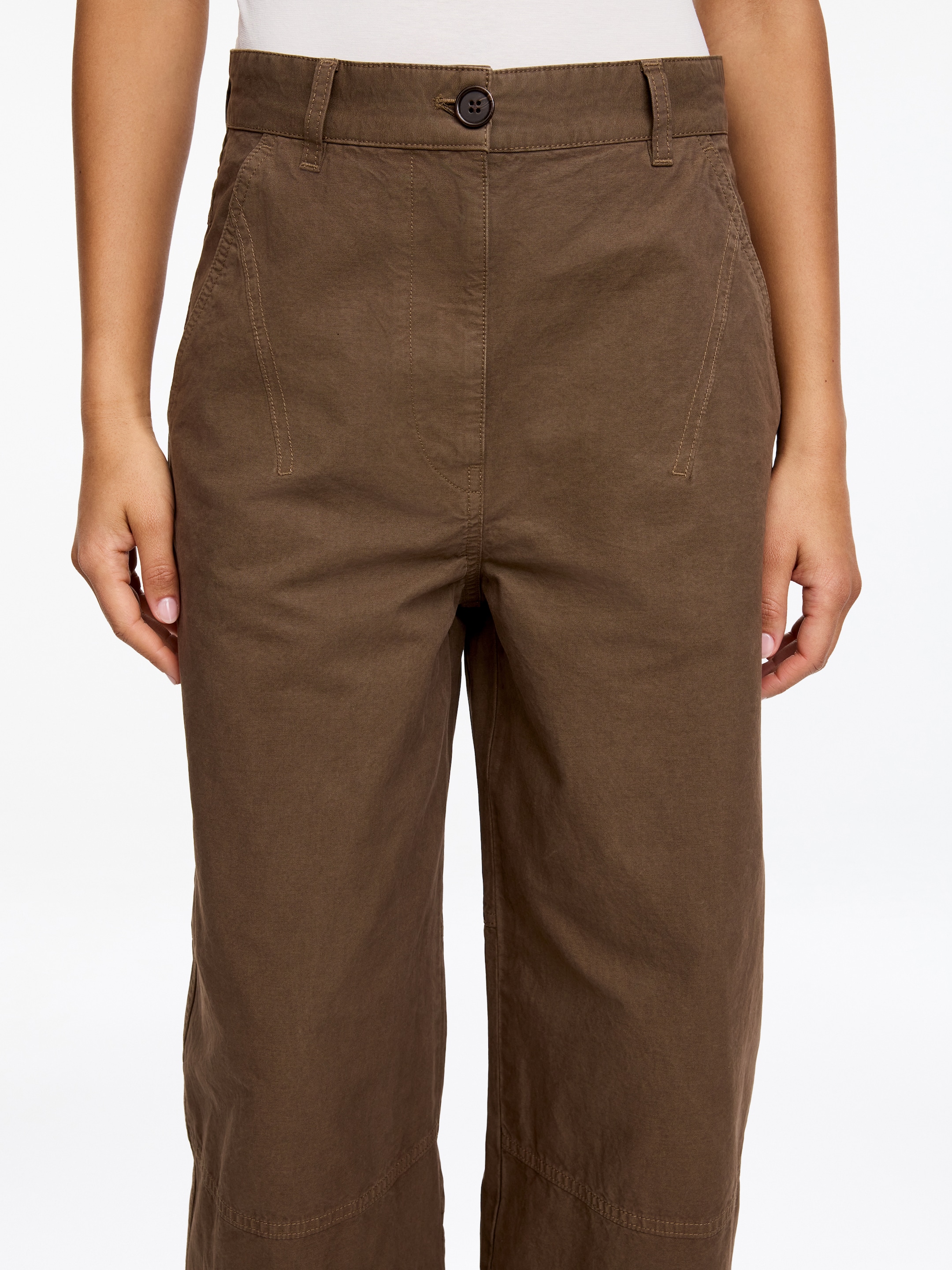 Cargo Trousers - Brown - Loose fit - Women - StillMedia/Lookbook - 4