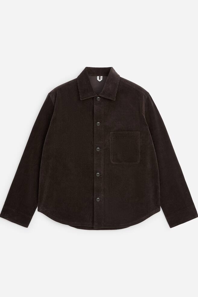 Needlecord Overshirt - Brown/Dark Navy - 1