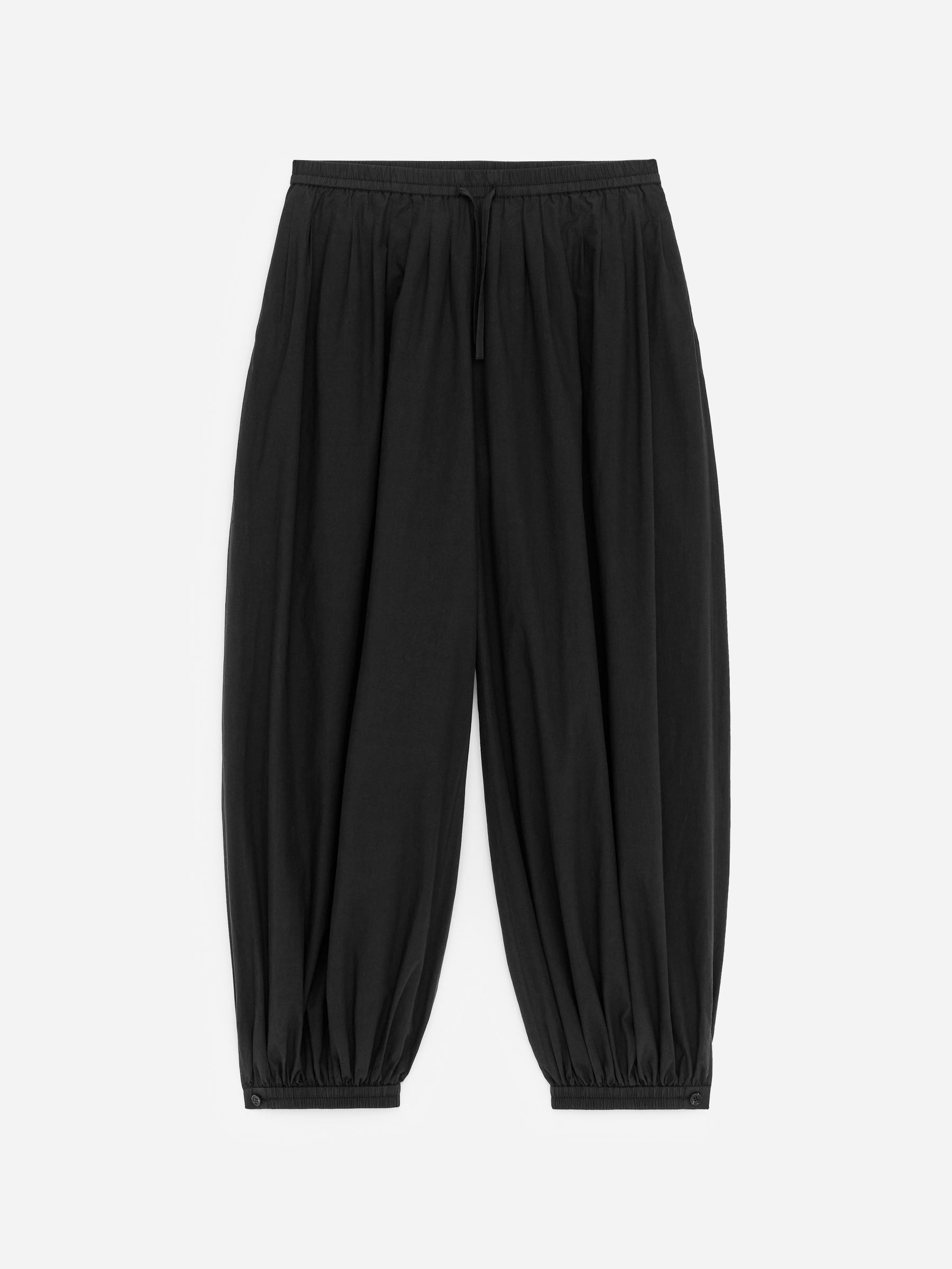 Balloon Cotton Trousers-#272627-18439