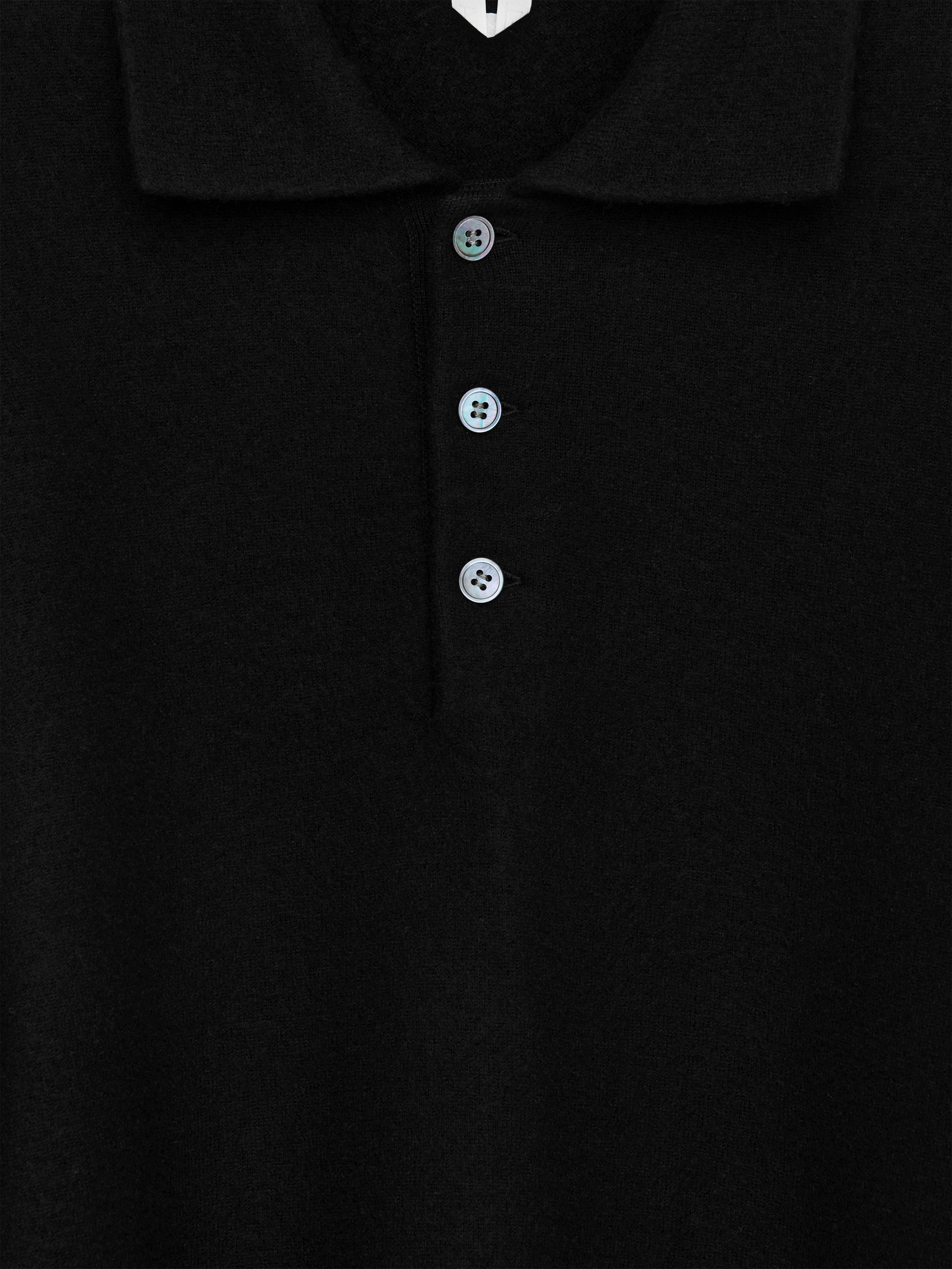 Pikétröja i valkad ull - Svart - Regular fit - Men - StillMedia/DescriptiveDetail - 1