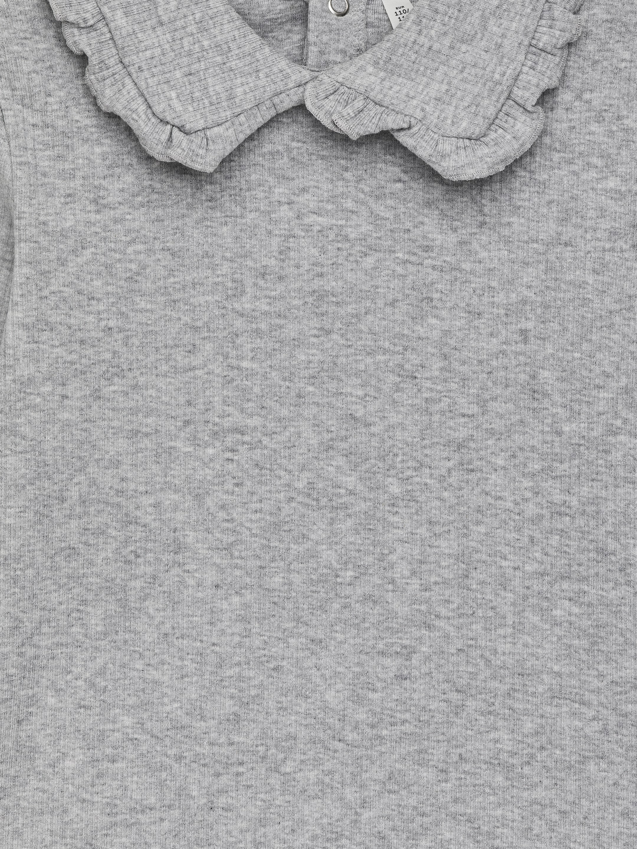 Ingrandisci l'immagine: Frill Collar Pointelle Top - Grey Melange - BAMBINO | H&M CH 3