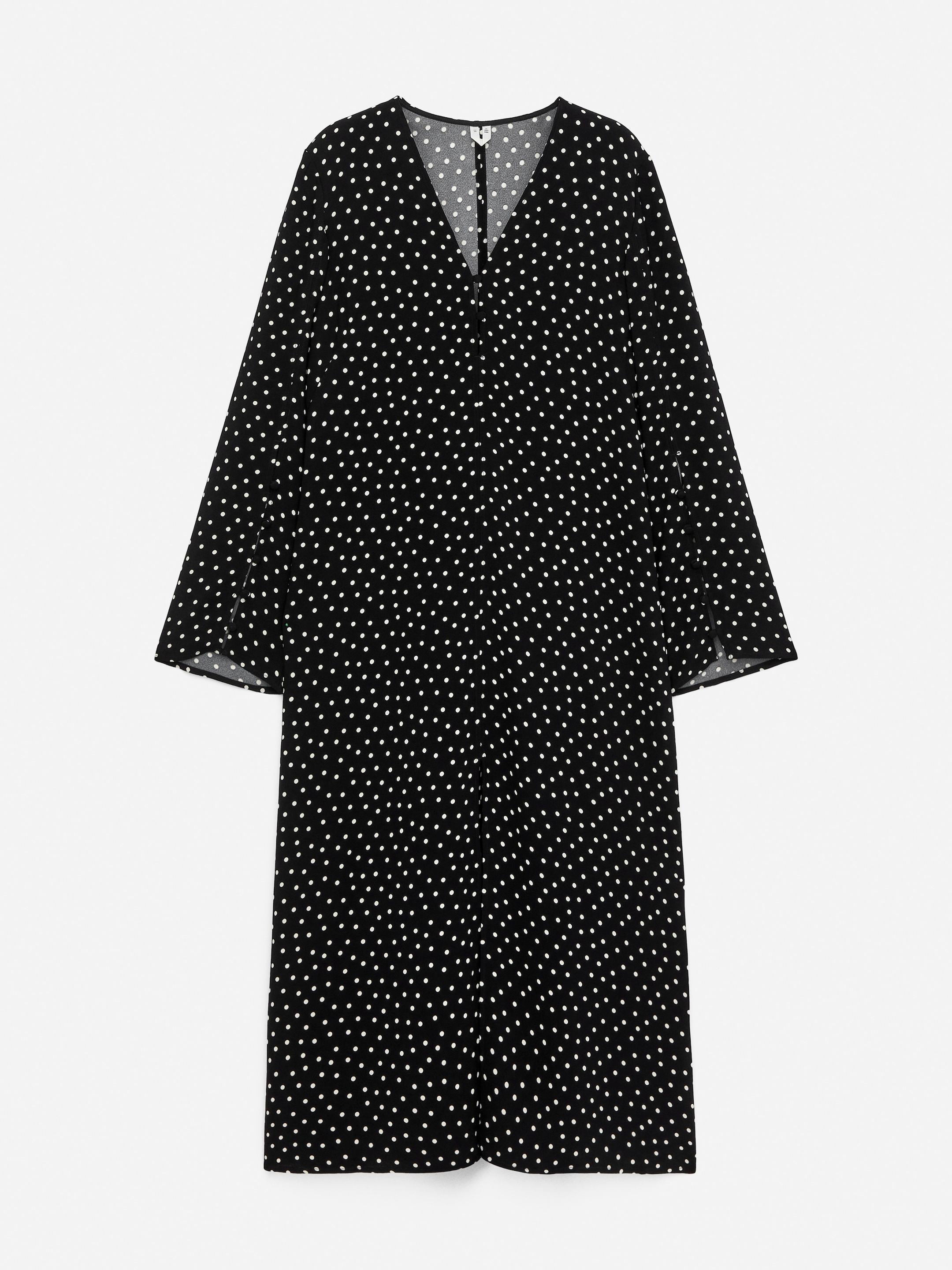 Bedrucktes Maxikleid-Schwarz-16873